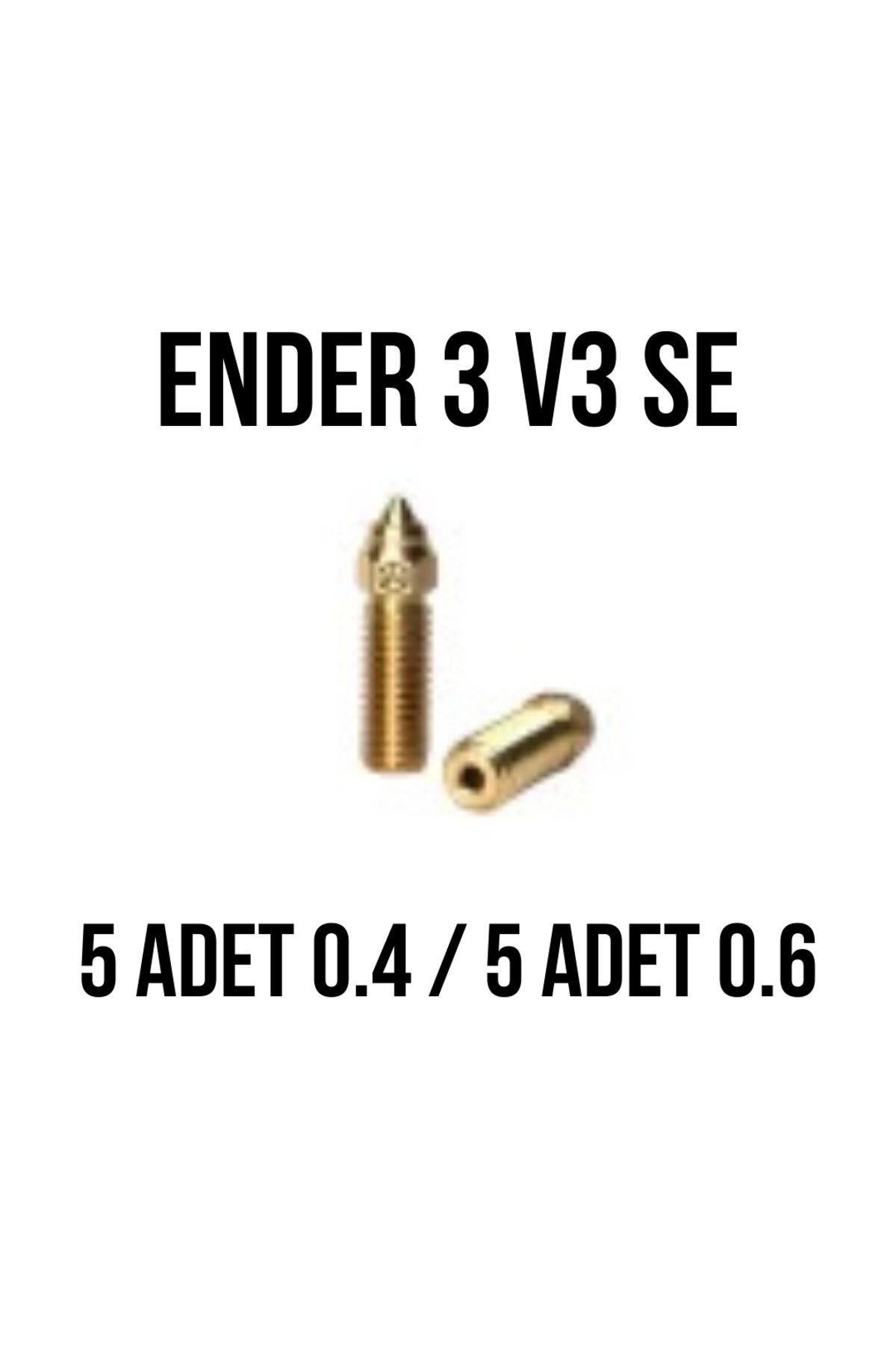 CSATech 5+5 Adet Set - CSA Ender 3 V3 SE Nozzle (0.4+0.6)