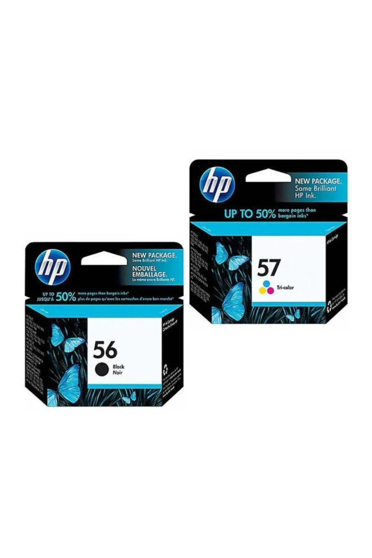 HP 56 + 57 C6656ae C6657ae Siyah Ve Renkli Orjinal Kartuş Seti