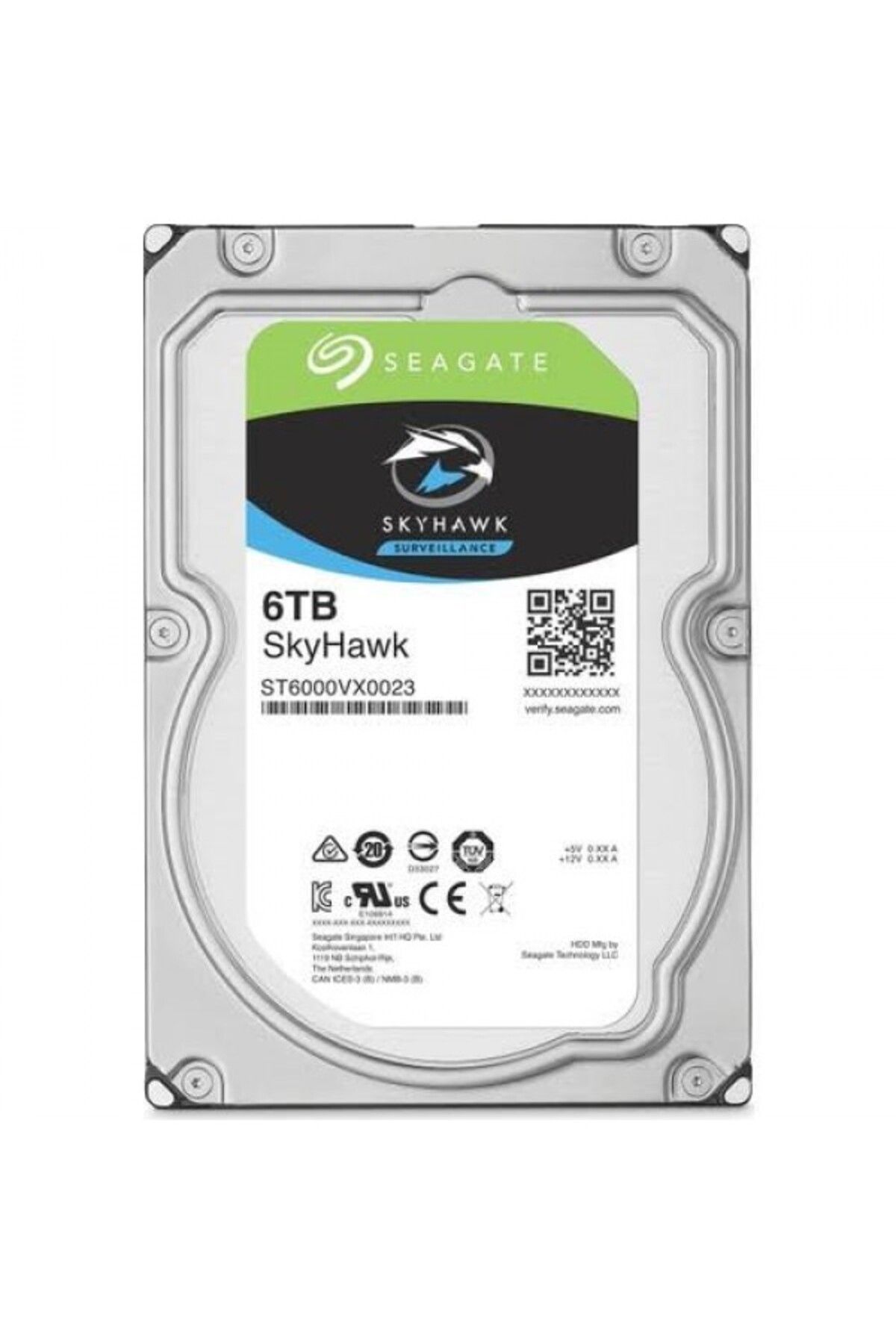 Seagate 6 Tb 3.5 Seagate Skyhawk Sata3 5400RPM 256MB 7/24 Guvenlık (Resmı Dıst Garantılı)