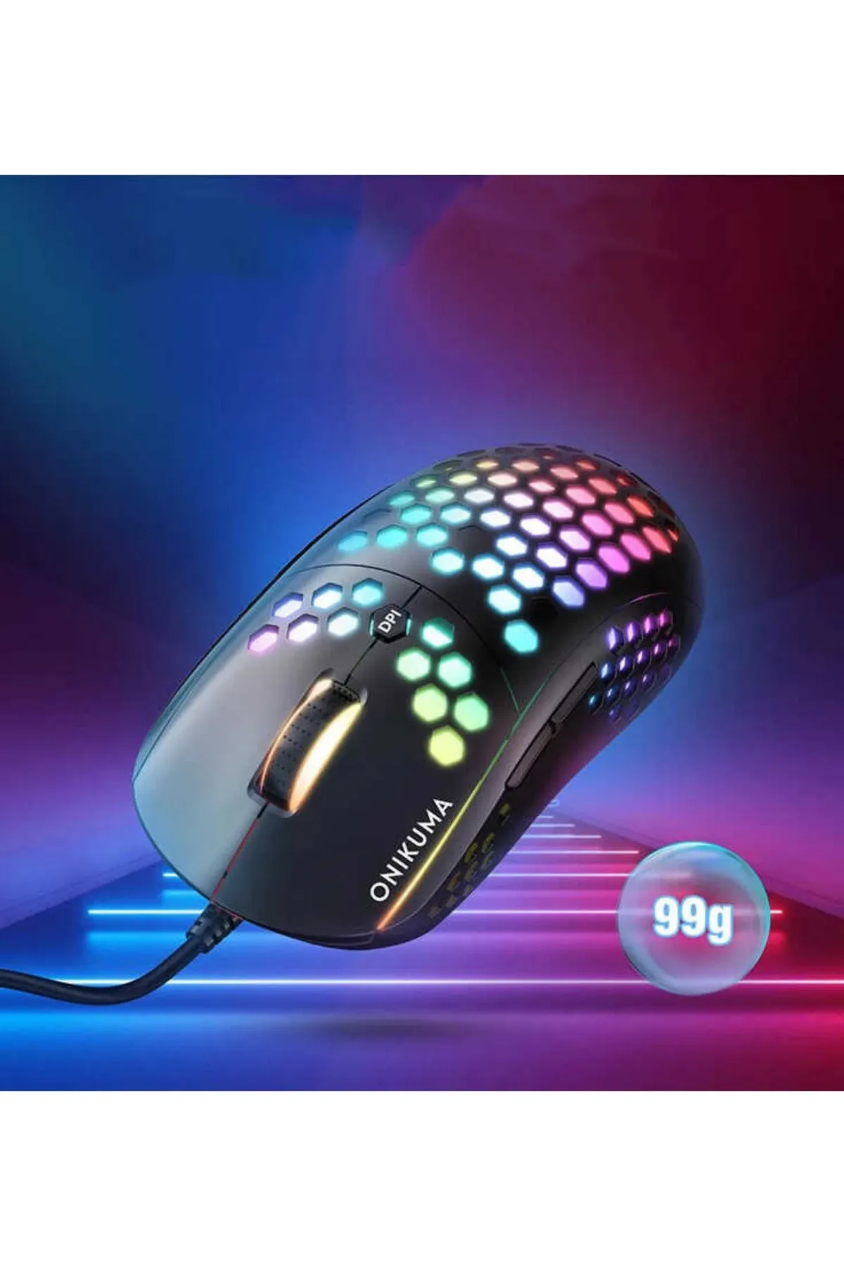 Genel Markalar 6 Tuşlu 6400 Dpi Rgb Ergonomik Profesyonel Makrolu Gaming Oyuncu Mouse Onikuma Cw903