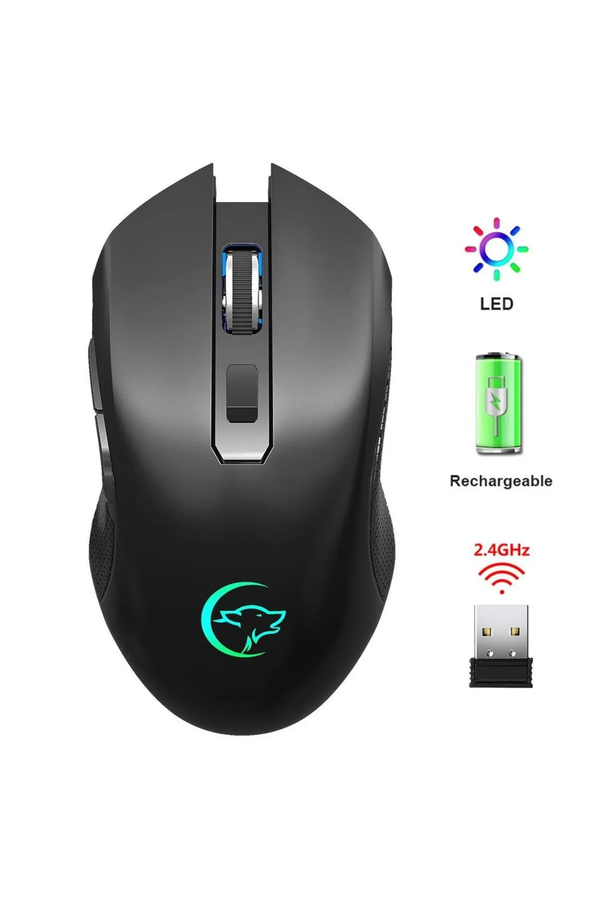 Valkyrie 6 Tuşlu Şarjlı Sessiz 2400dpı Kablosuz Gaming Mouse