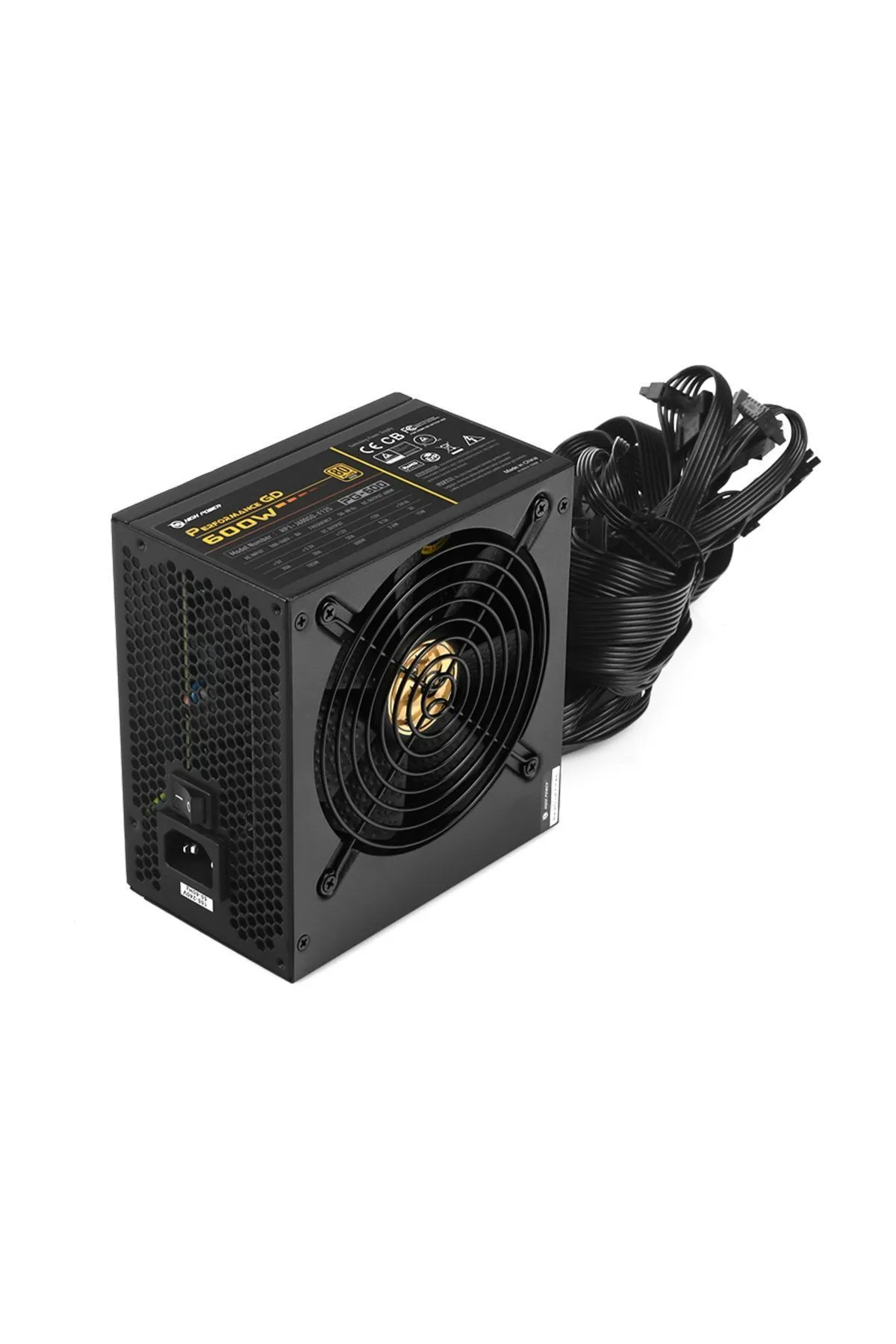 High Power 600W 80+ GOLD Performance GD Aktif PFC Güç Kaynağı (HP1-J600GD-F12S)