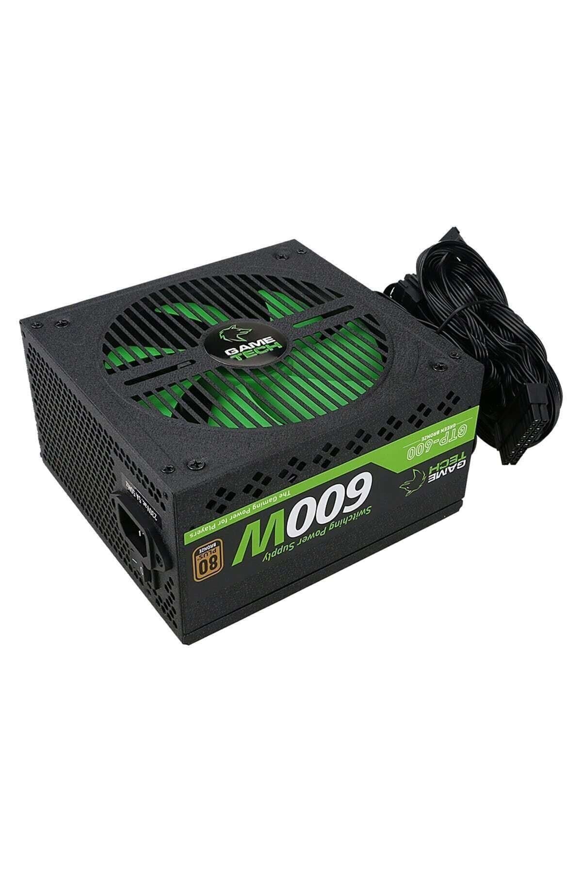 Gametech 600watt 80 Plus Bronze 14cm Sessiz Fan Gtp600 Power Supply