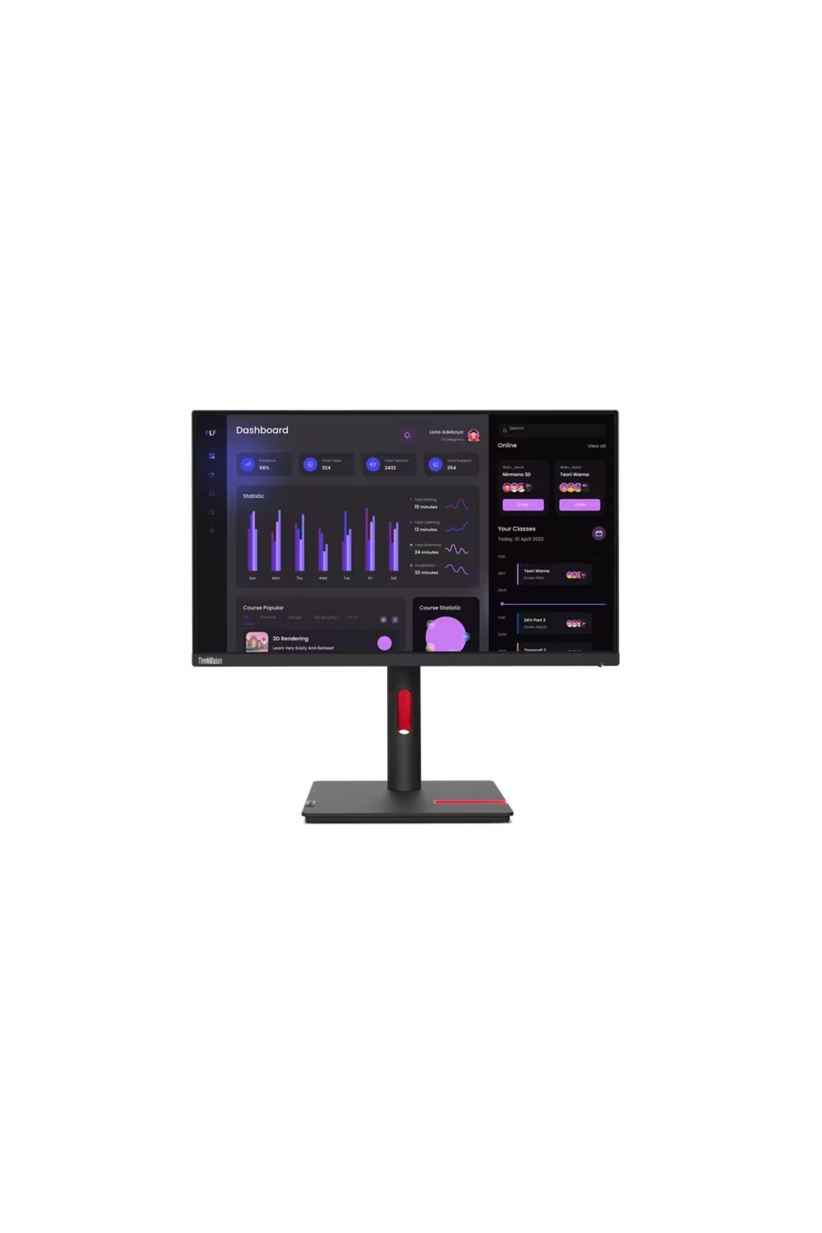 Lenovo 63CFMATXTK T24i-30 23.8 INCH MONITOR HDMI