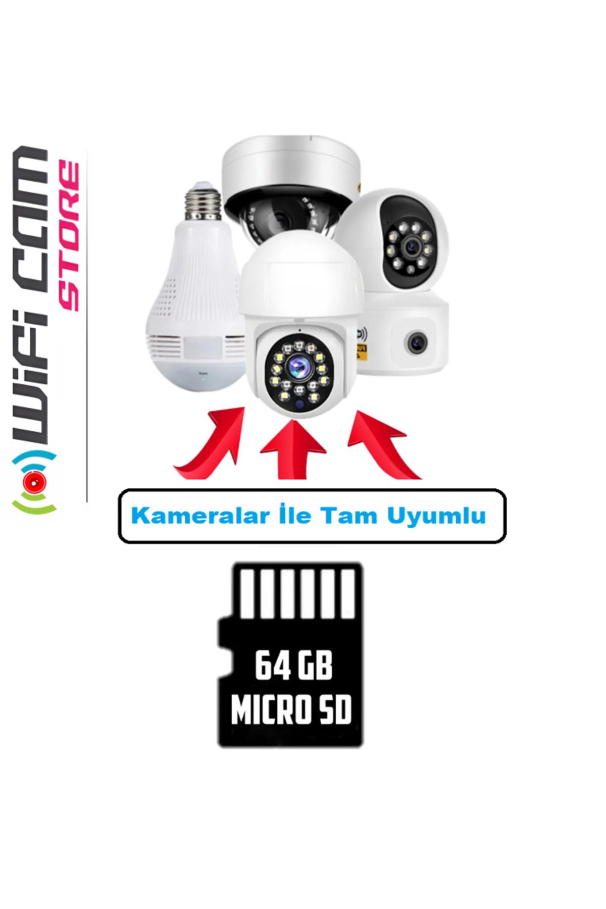 WİFİCAM 64 GB Hafıza Kartı Kameralar İle Uyumlu SD Kart