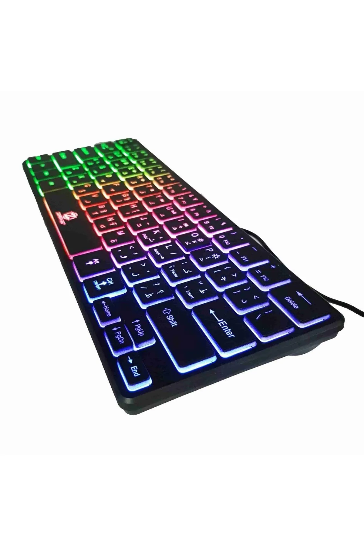 KobalBusiness 64 Tuş Rgb Arkadan Aydınlatmalı Arapça Usb Oyuncu Klavye (28X11 CM) Mk515