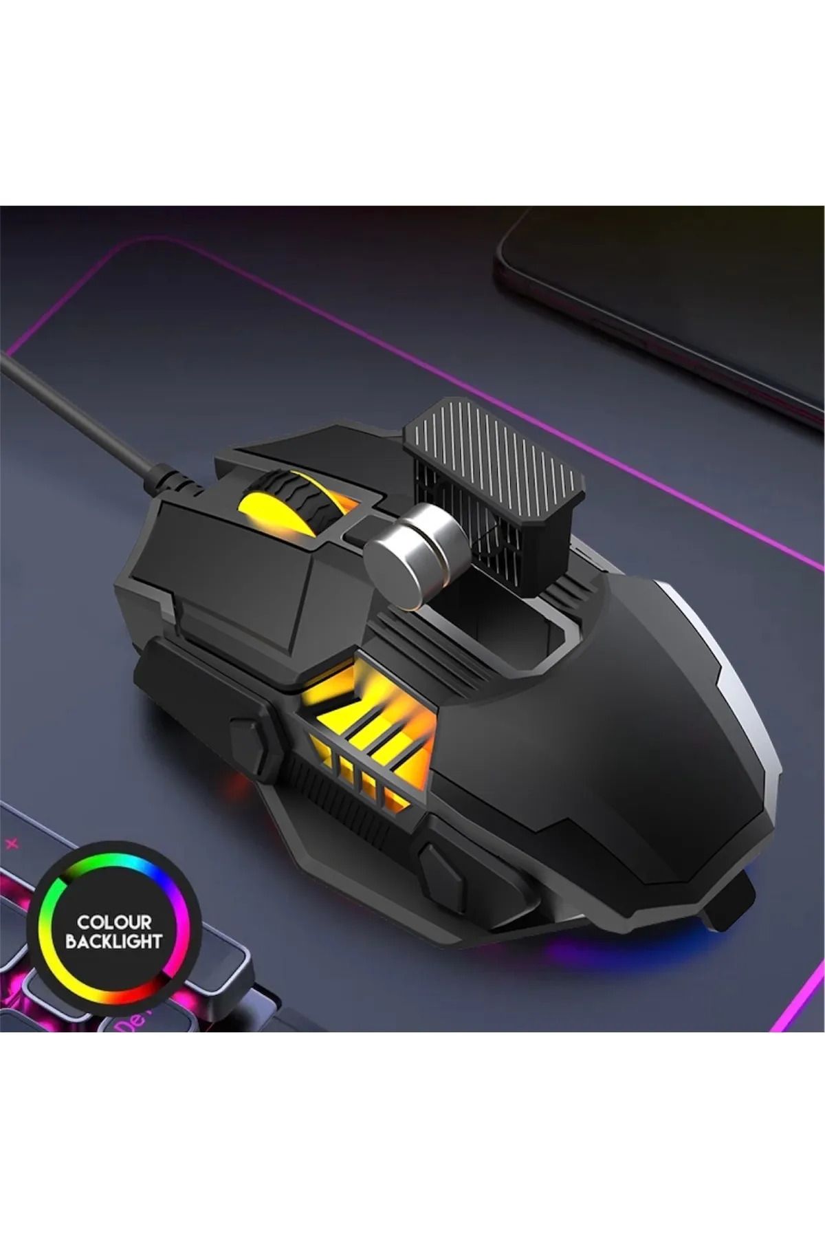 MATECHNO 6400 Dpi 6 Buton Rgb Kablolu Mekanik Oyuncu Faresi Gaming Oyuncu Mouse