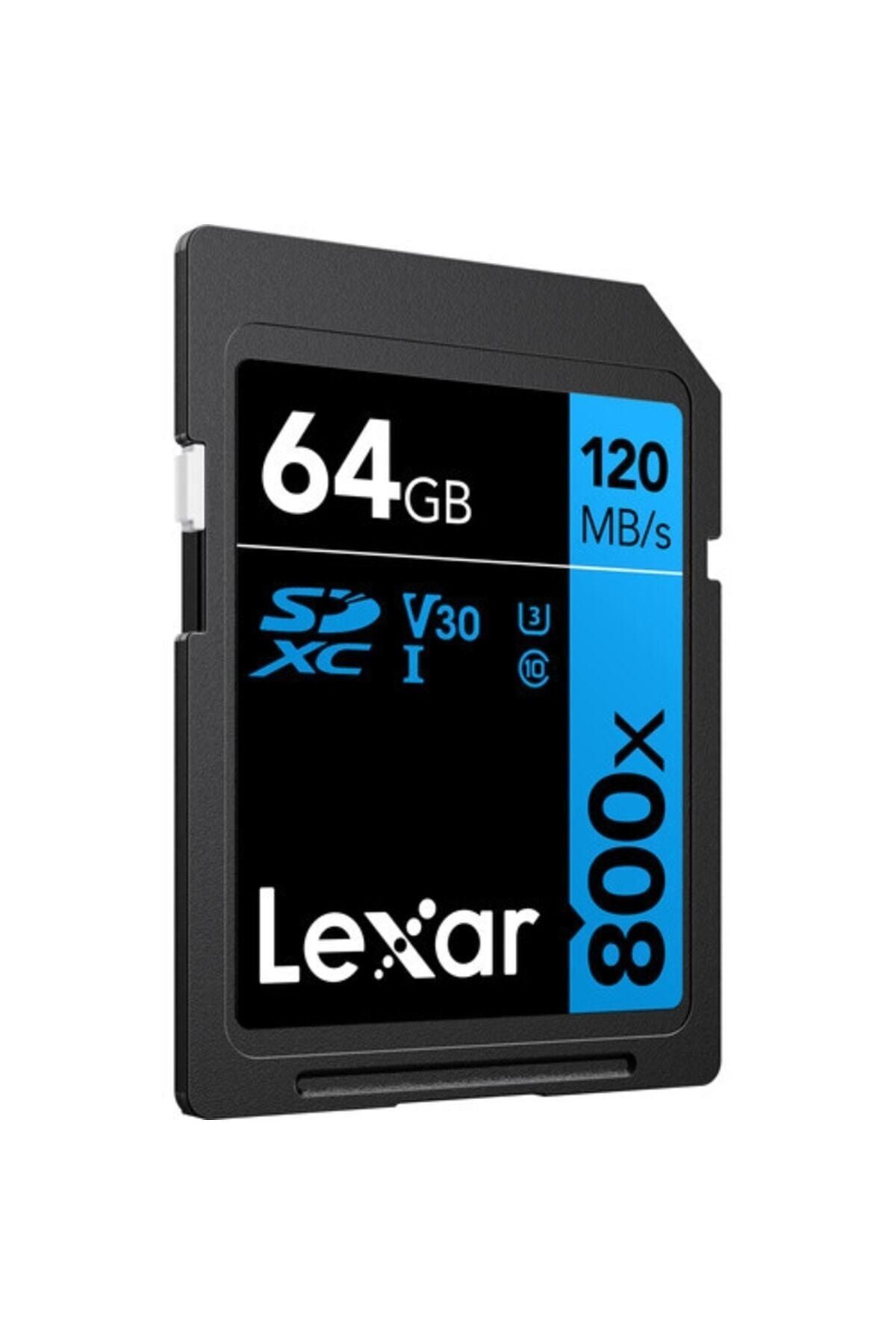 Lexar 64gb 800x Sdxc U3 V30 C10 4k Uhd 120mb/s Uhs-ı Hafiza Karti (blue Serıes ) Lsd0800064g-bnnng