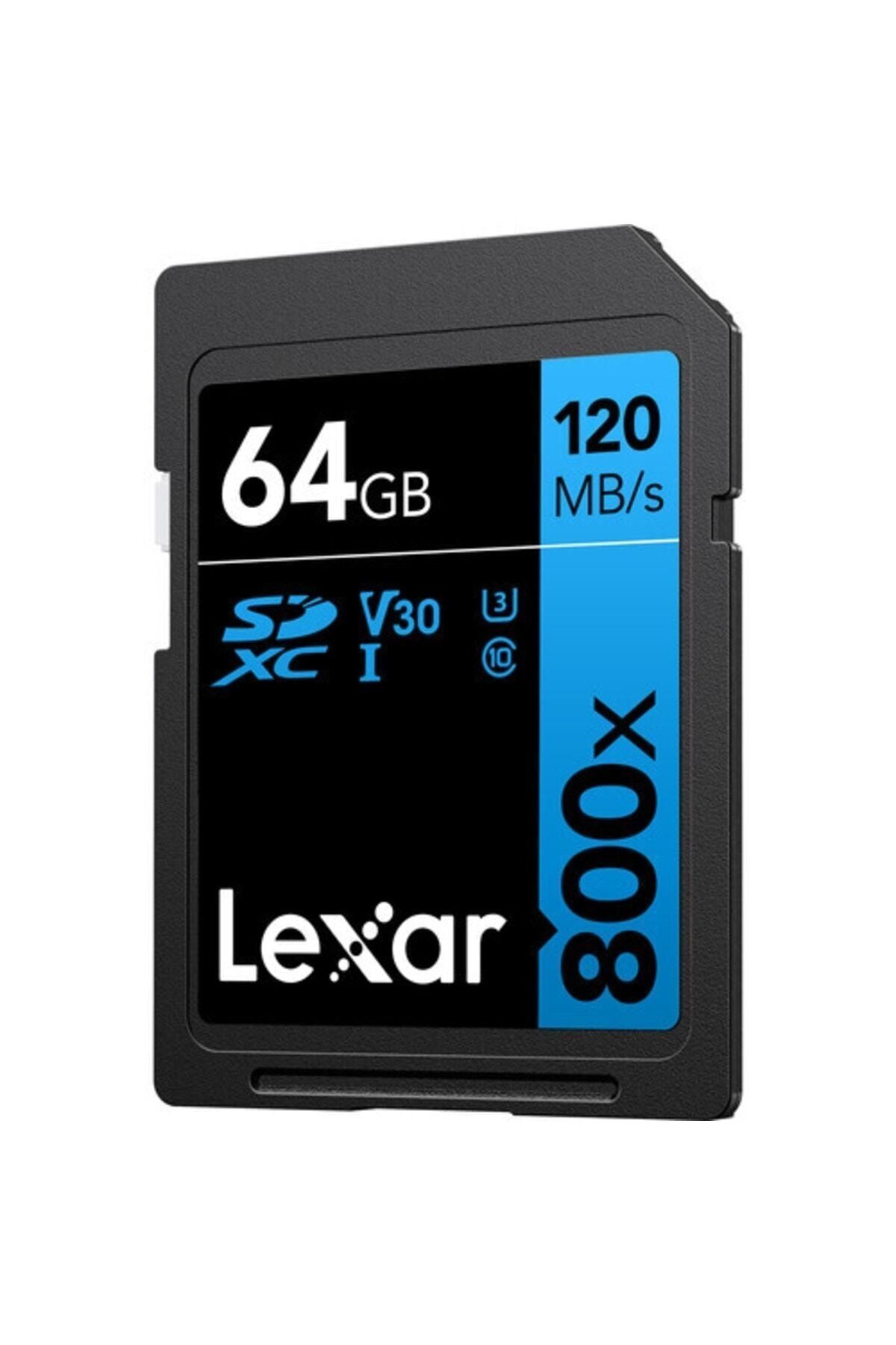 Lexar 64gb 800x Sdxc U3 V30 C10 4k Uhd 120mb/s Uhs-ı Hafiza Karti (blue Serıes ) Lsd0800064g-bnnng