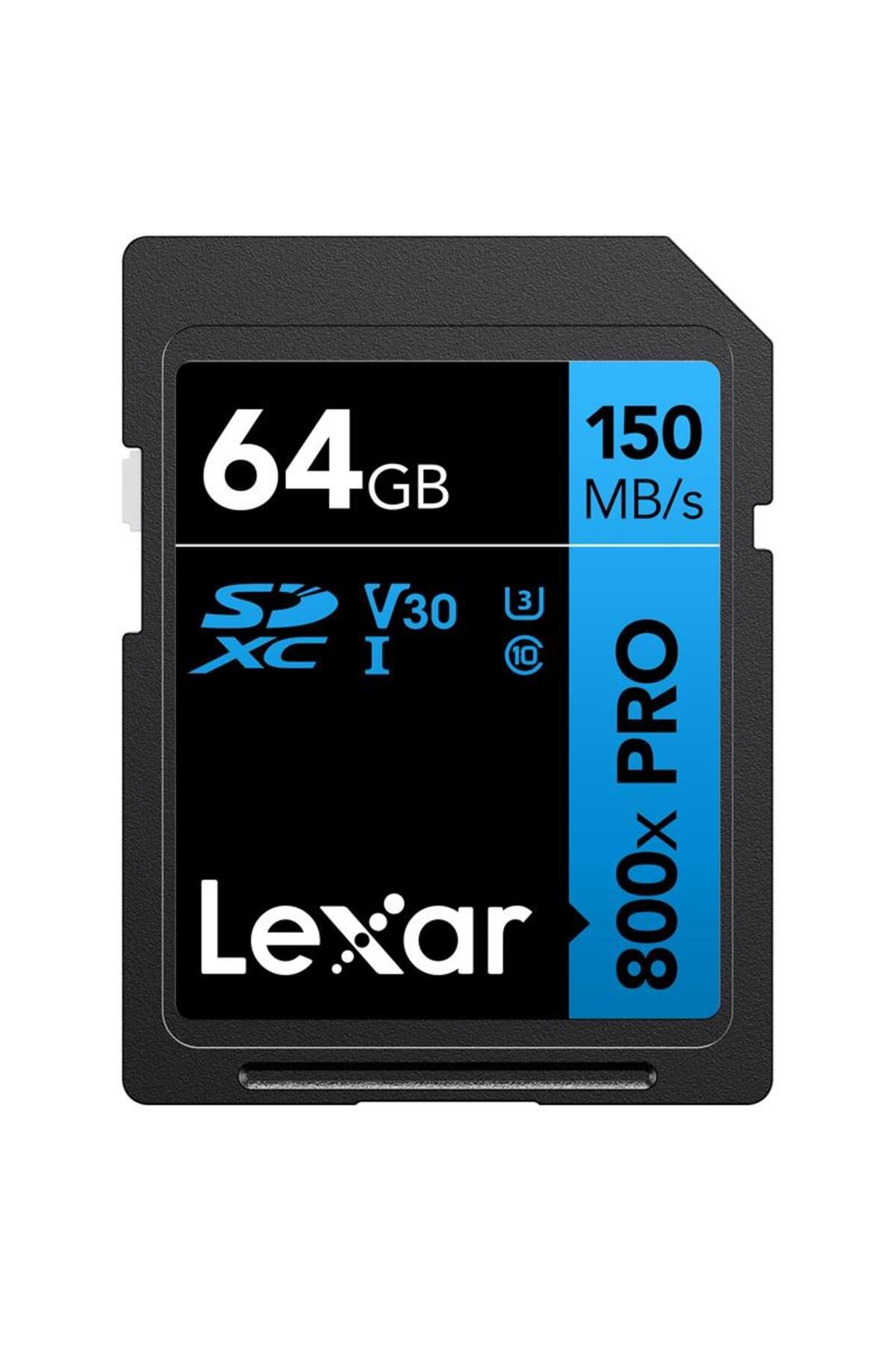 Lexar 64GB LEXAR LSD0800P064G-BNNNG PROFESSIONAL 800X PRO SDXC UHS-I CARDS UP TO 150MB/S READ C10 V30 U3