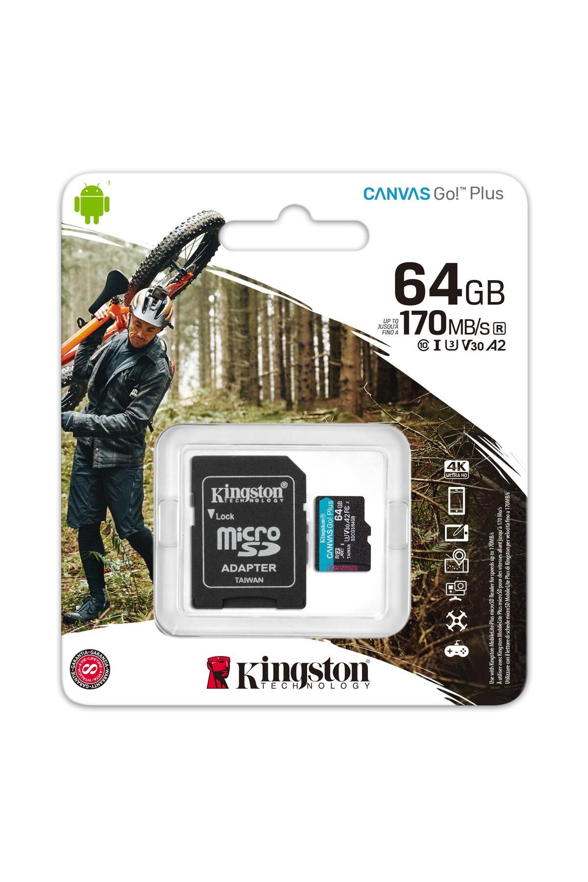 Kingston 64GB MICRO SD CANAS GO KINGSTON SDCG3/64GB 170/70MB/s