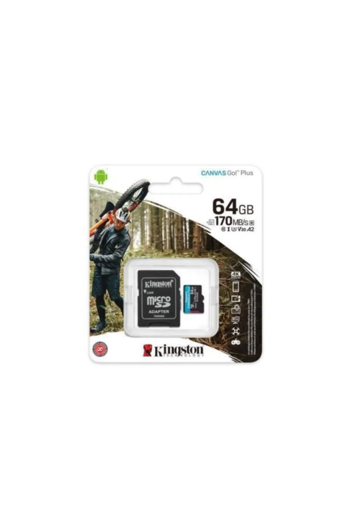 Kingston 64gb Microsd Canvas Go Plus Hafıza Kartı U3 Sdcg3/64gb