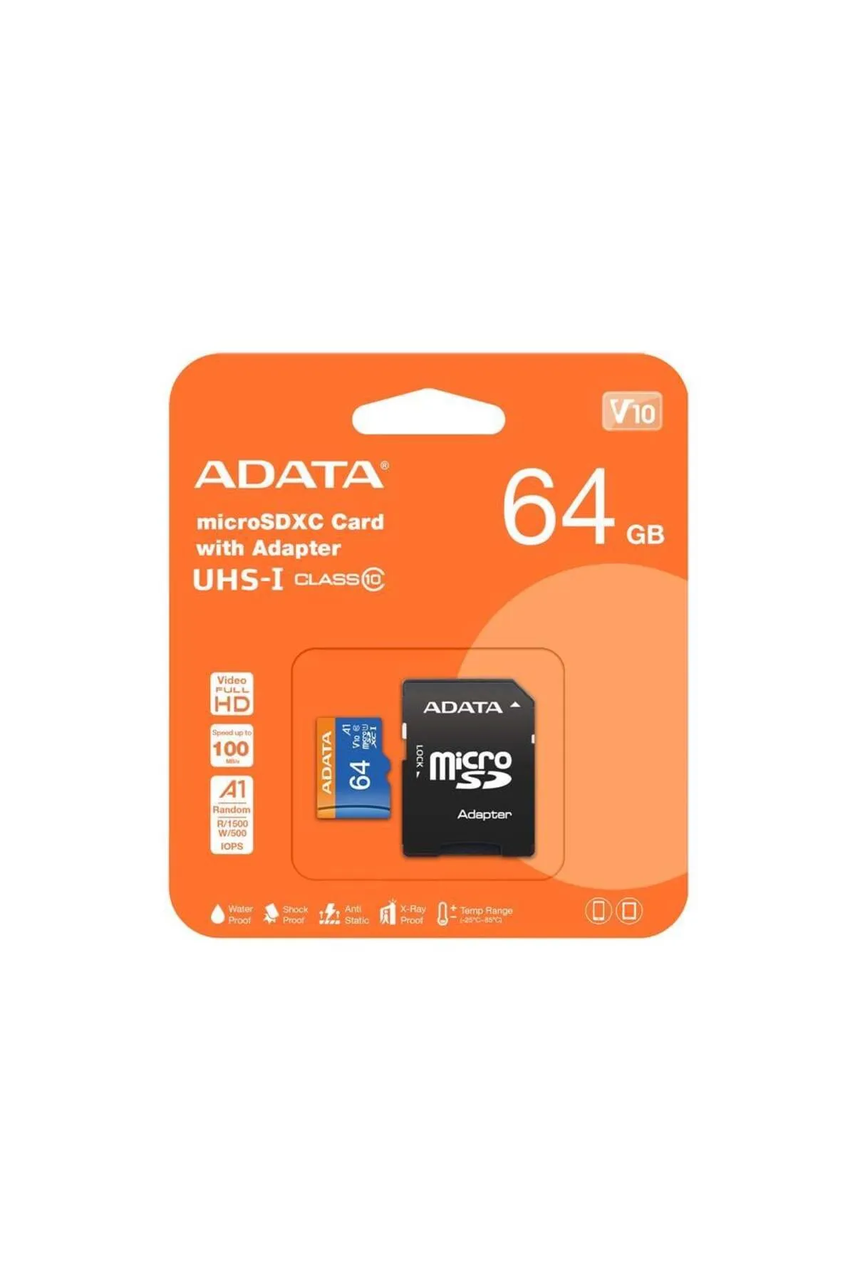 Adata 64gb Premier Microsdxc Card With Adapter Uhs-ı Class10 V10 Hafıza Kartı