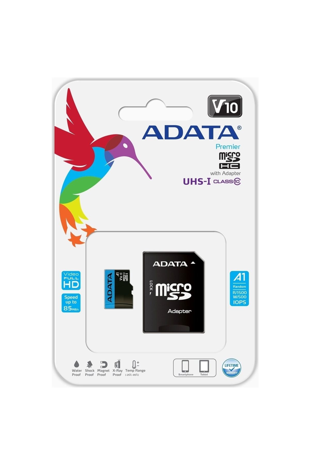 Adata 64gb Premier Microsdxc Card With Adapter Uhs-i Class10 V10 Uyumlu Hafıza Kartı