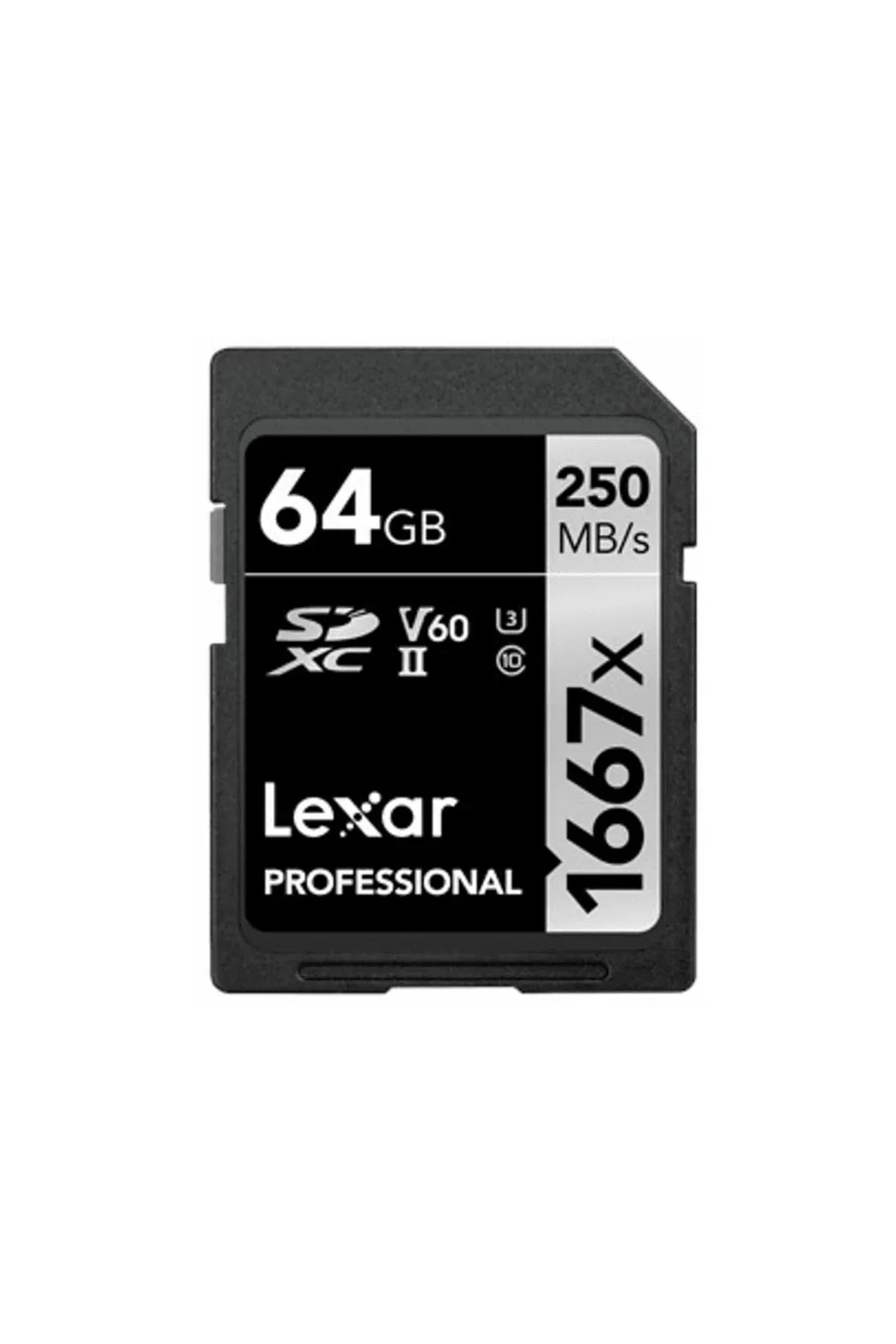 Lexar 64gb Professional 1667x Sdxc™ Uhs-ıı, 250mb/s Okuma 80mb/s Yazma C10 V60 U3 Hafıza Kartı