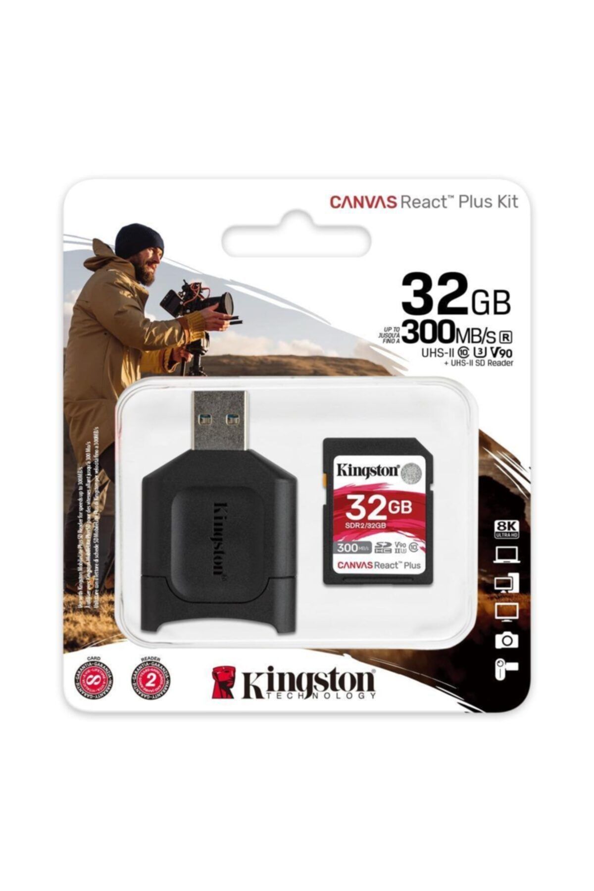 Kingston 64gb Sd Hafıza Kartı+ Sd Okuyucu Mlpr2/64gb