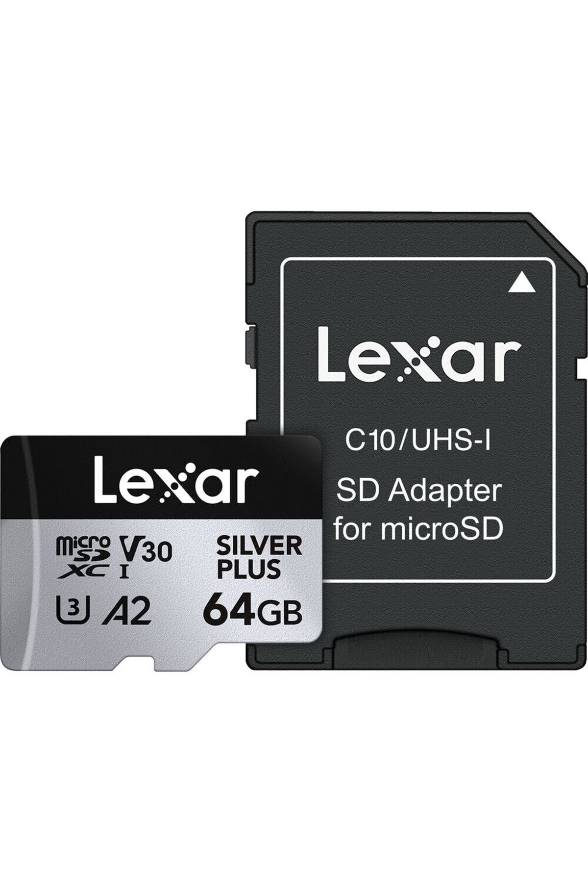 Lexar 64GB Silver Plus 205mb 4K V30 UHSI Micro SD Hafıza Kartı