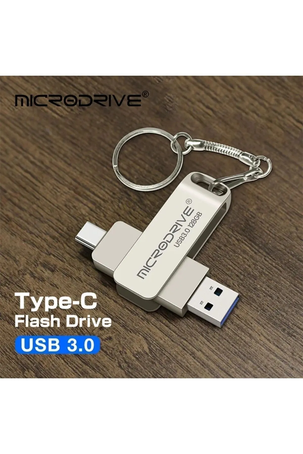 MicroDrive 64gb. Type-c Ve Usb 3.0 Hızlı Usb Flash Bellek Otg Çift Girişli Metal Sağlam Orginal