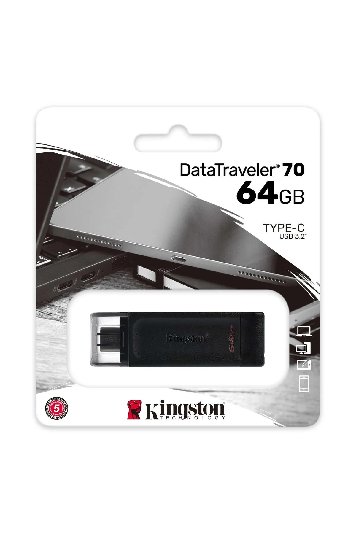 Kingston 64GB USB-C 3.2 GEN1 DT70/64GB KINGSTON