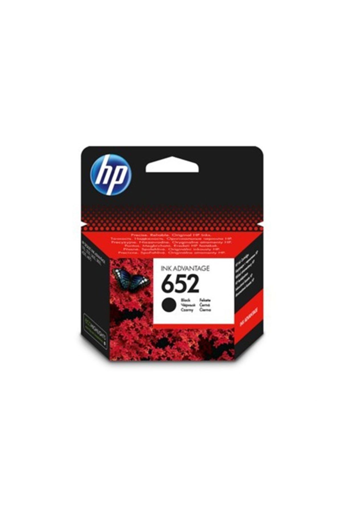 HP 652 Bk Uyumlu Mürekkep Kartuşu Siyah F6v25ae, Orijinal Black Kartuş