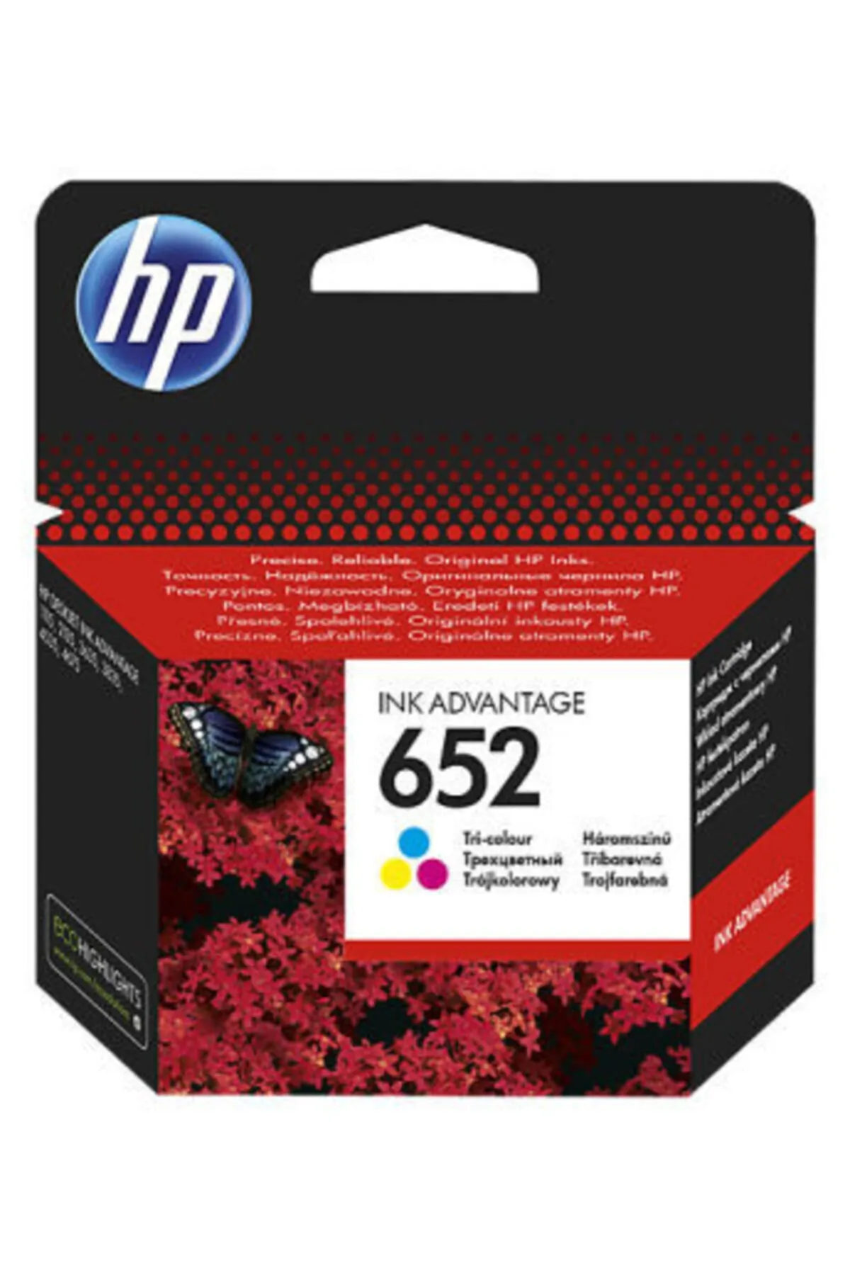 HP 652 F6v24ae Renkli Orjinal Kartuş - 1115/2135/3635/3775/3790