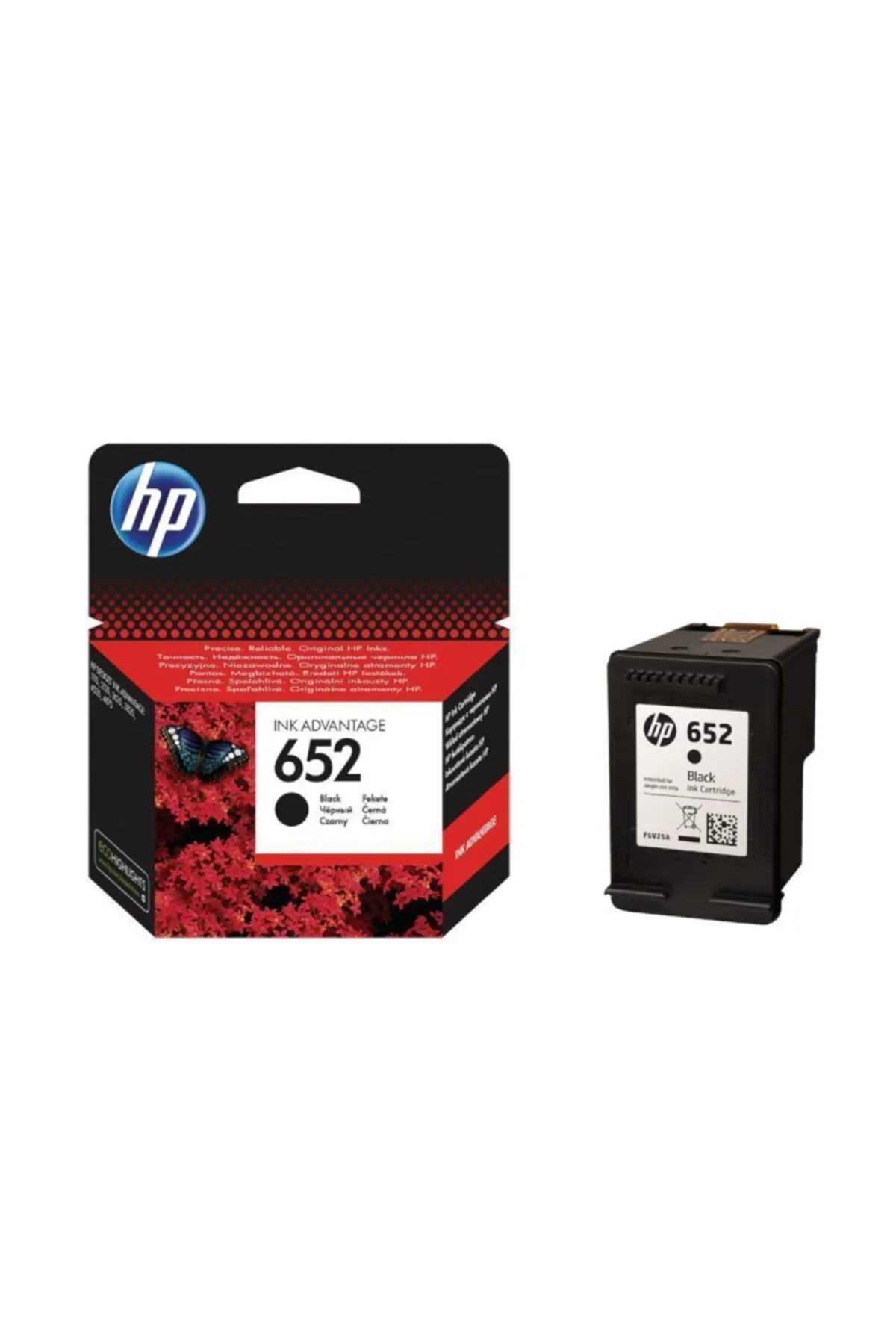 HP 652 Siyah Mürekkep Kartuşu ( F6v25ae )