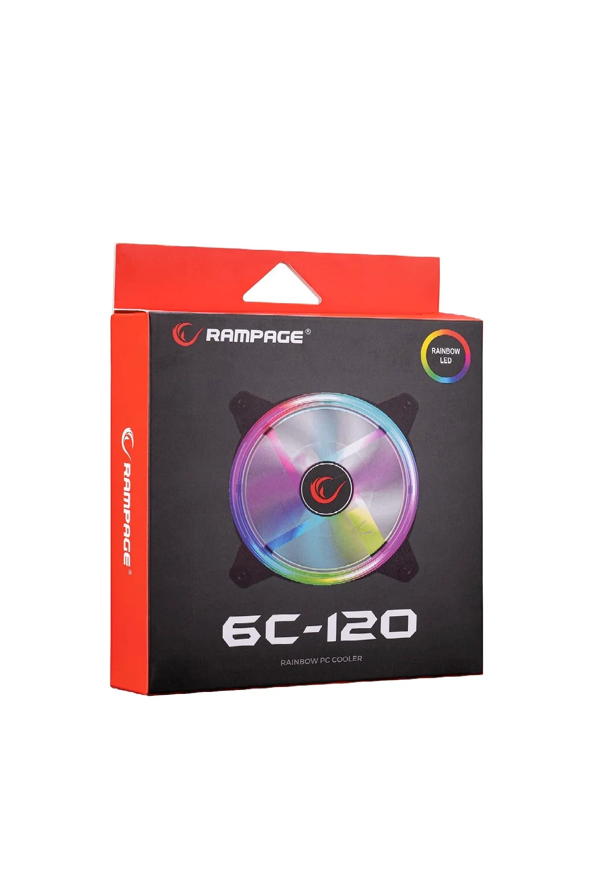 Rampage 6c-120 120*120*25mm Double Ring 6 Renk Ledli Kasa Fanı