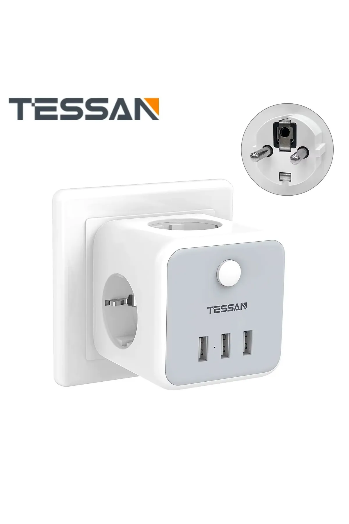 TESSAN 6ın1 Korumalı Priz çoklayıcı