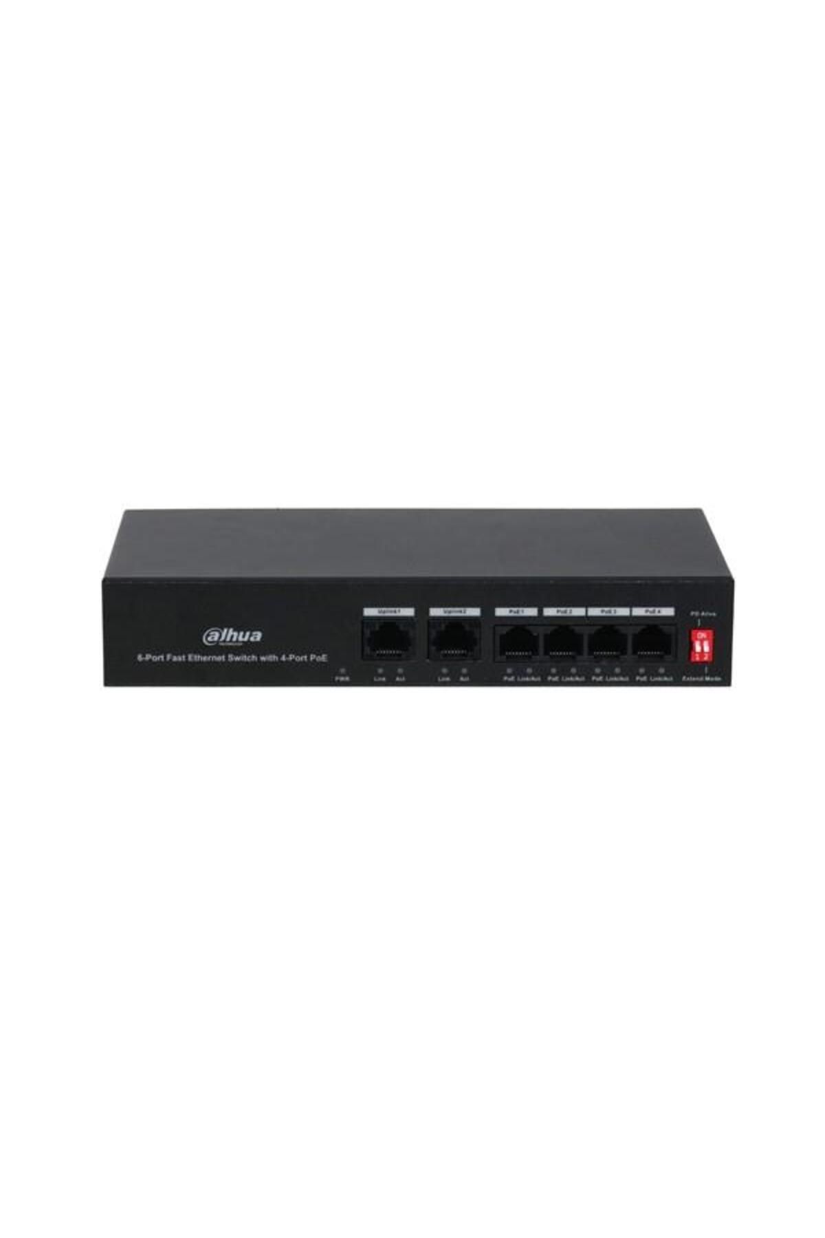 Dahua 6port 36w 4port Poe Pfs3006-4et-36 10/100 2x-uplınk Yönetilemez Switch