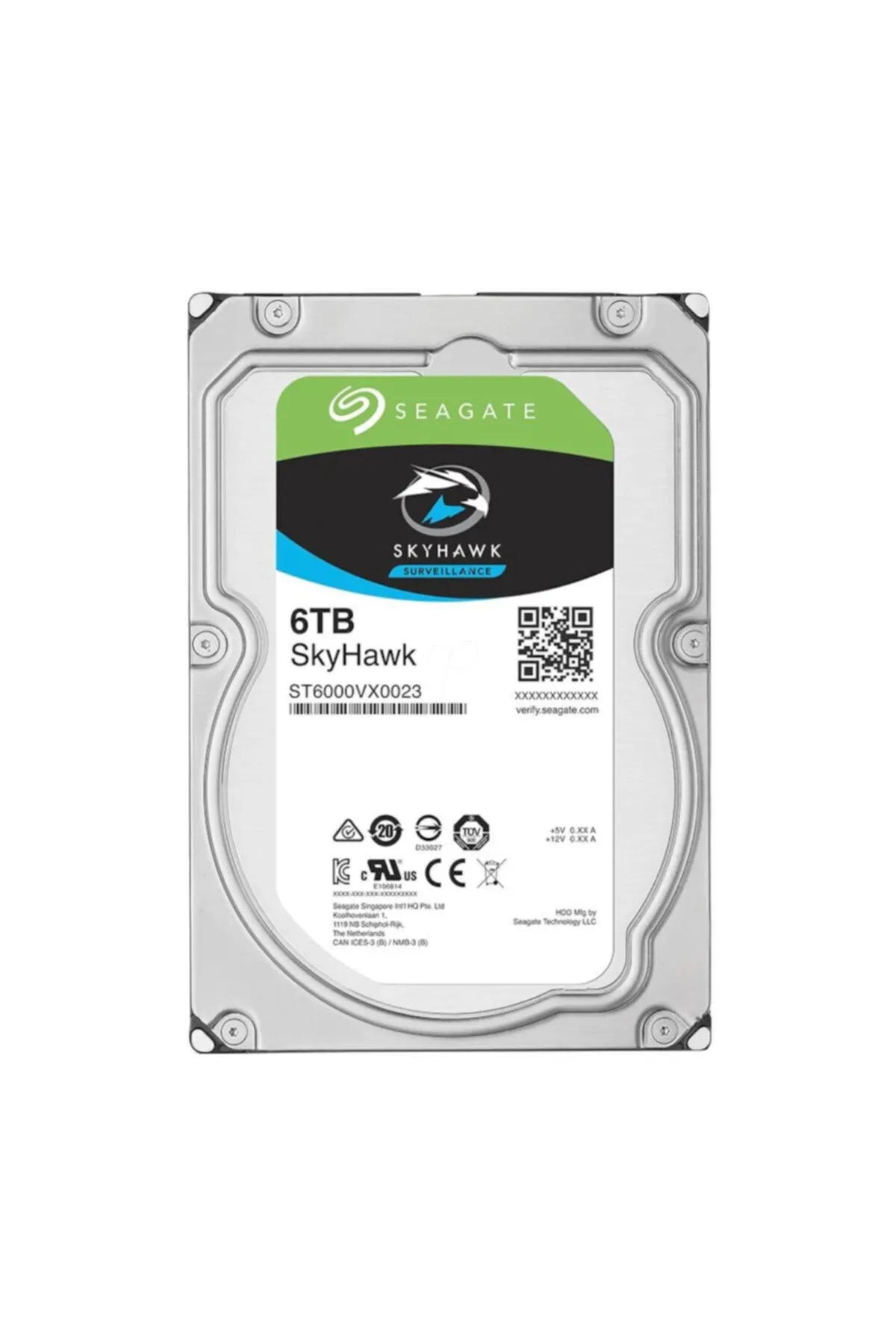 Seagate 6tb Skyhawk 3,5" 256mb 7200 St6000vx0023 Harddisk