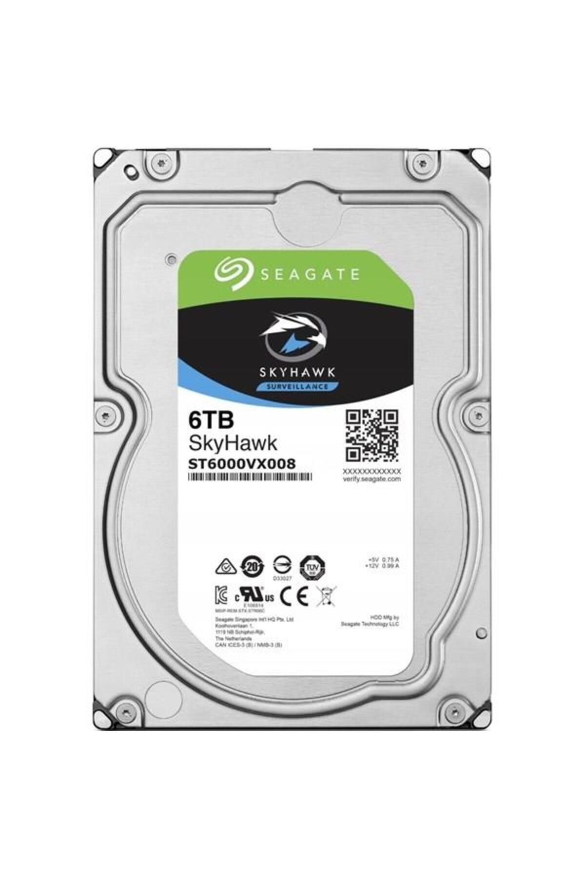 Seagate 6tb Skyhawk St6000vx008 5900 Rpm 256mb Sata-3 Güvenlik Diski