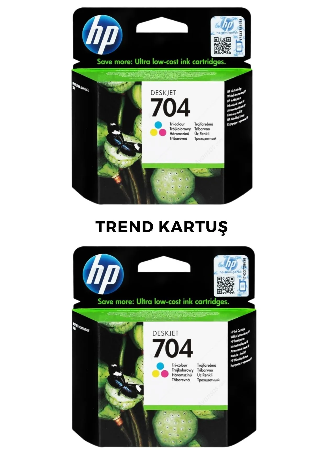 HP 704-CN693A İkili Renkli Orijinal Kartuş