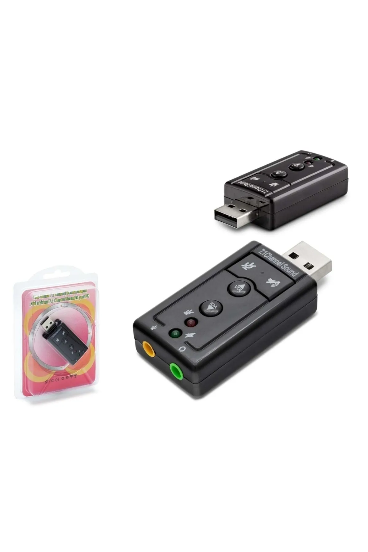 WOZLO 7.1 Usb Ses Kartı Harici External Usb Sound Kart Virtual 3d Çevirici