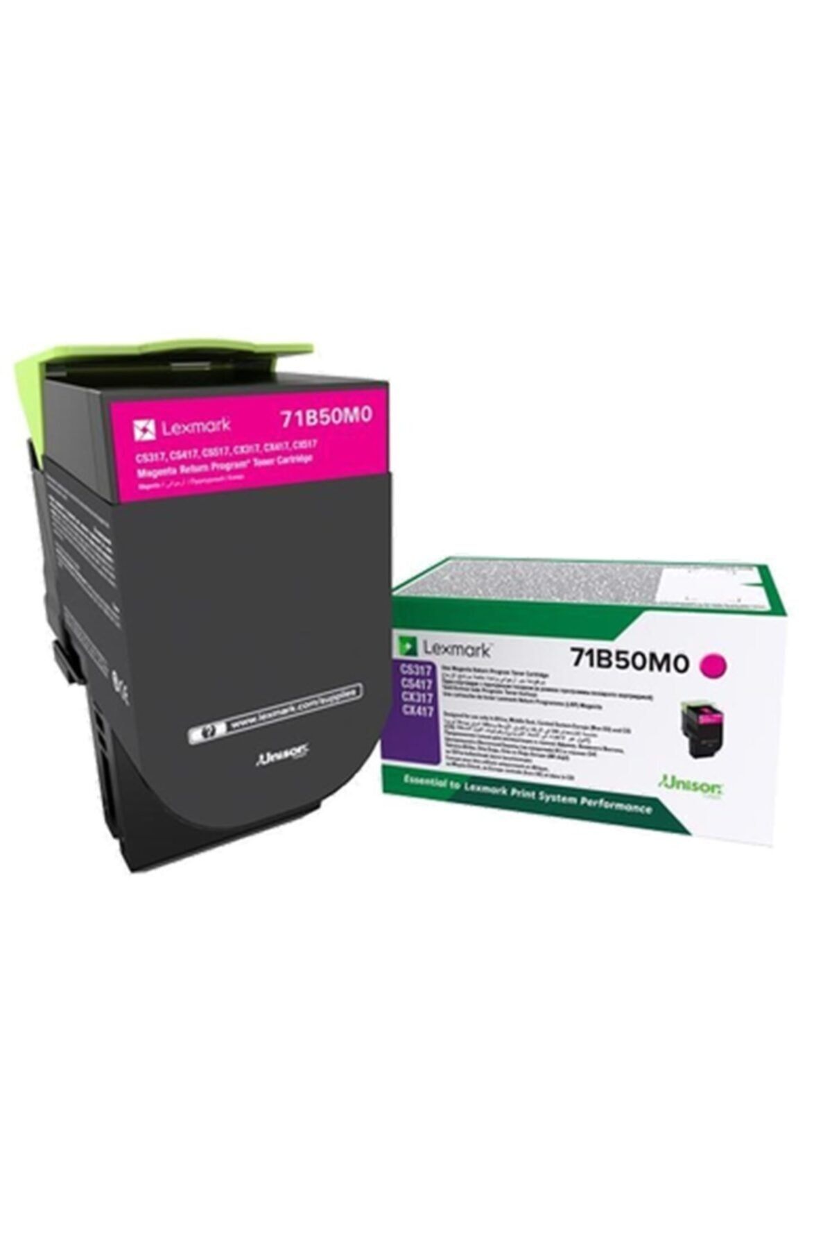 Lexmark 71b50m0 2.300 Sayfa Kapasiteli Magenta Kırmızı Toner Cs317-417-517 Cx317-417-517