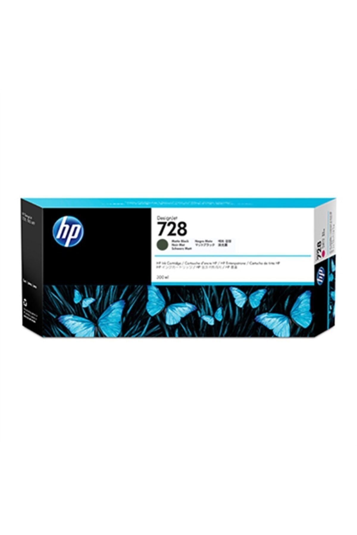 HP 728 Matte Black Mat Siyah 300Ml Plotter Kartuşu F9J68A / Hp