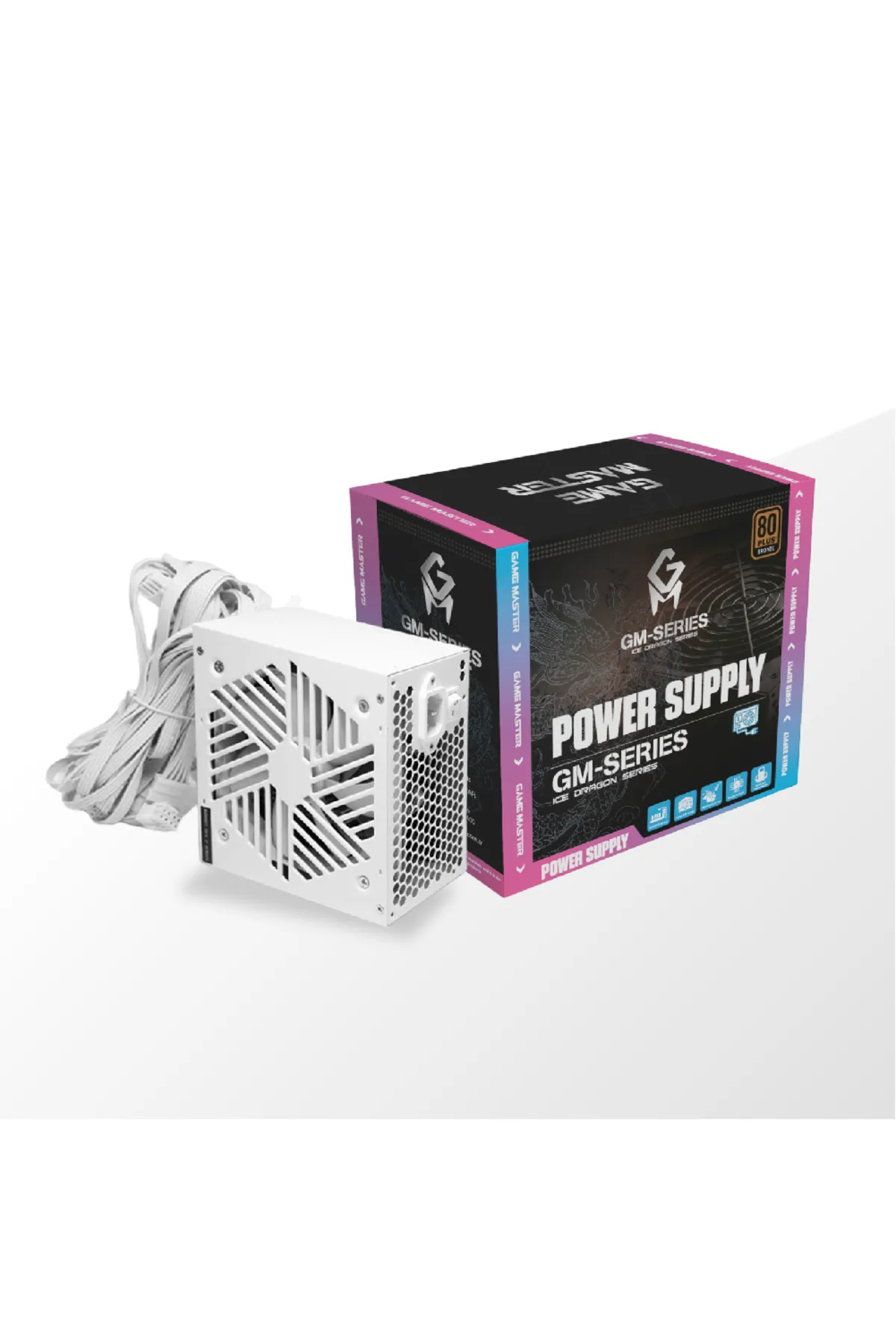 GM Game Master 750W 80+ Bronze Beyaz Kasa Power Supply PSU Güç Kaynağı