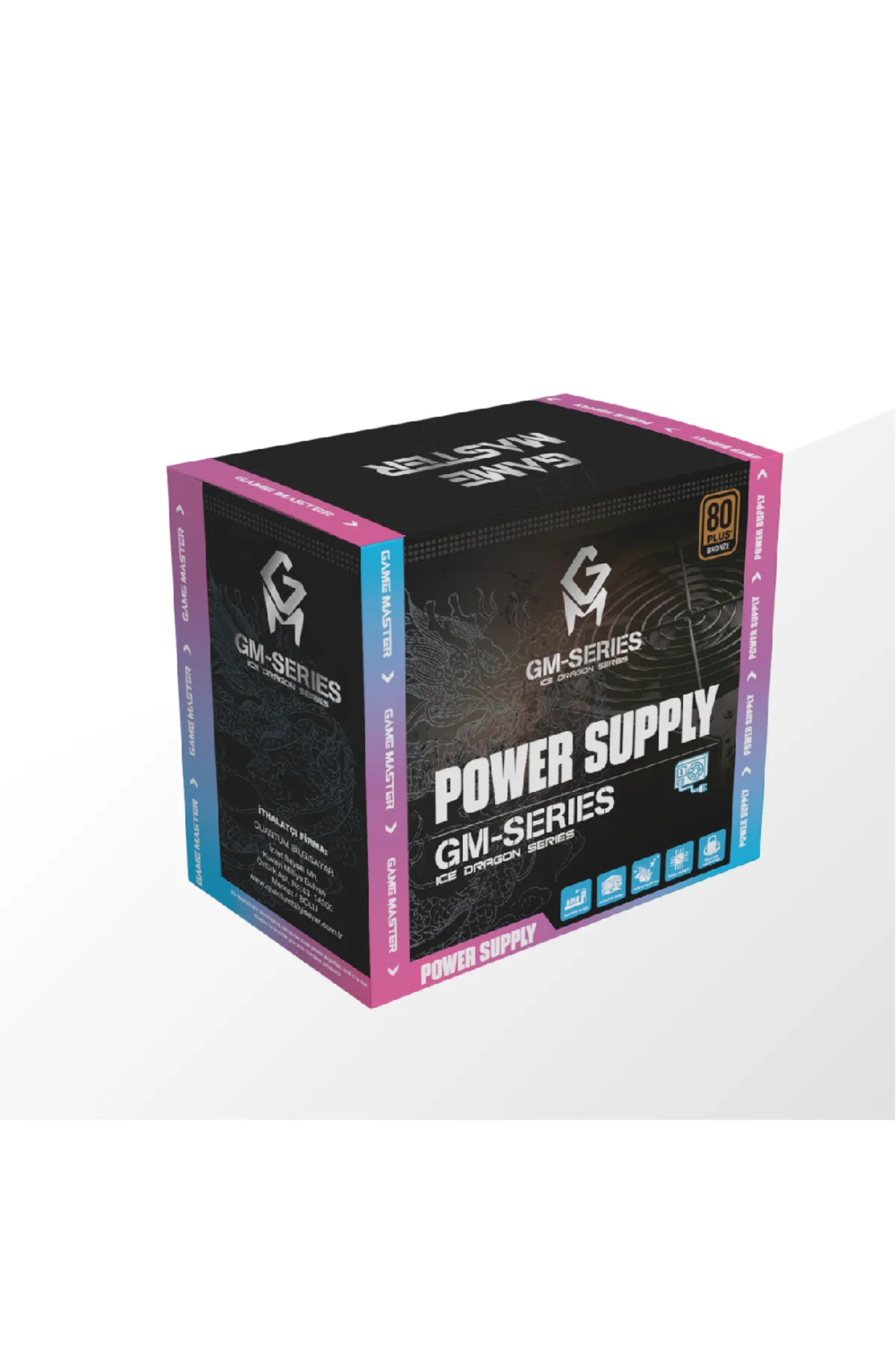 GM Game Master 750W 80+ Bronze Beyaz Kasa Power Supply PSU Güç Kaynağı