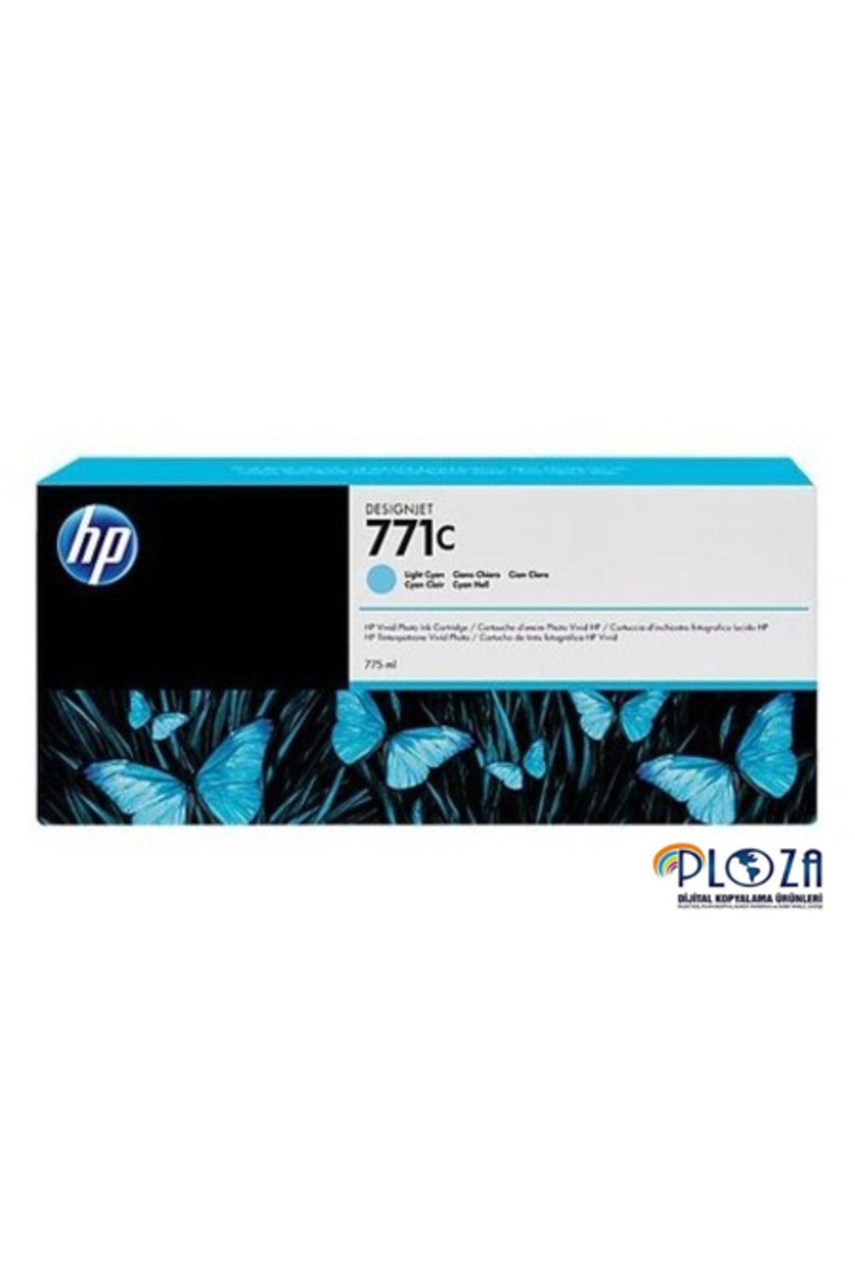 HP 771c Light Cyan 775ml Plotter Kartuşu B6y12a Yeni Tarih