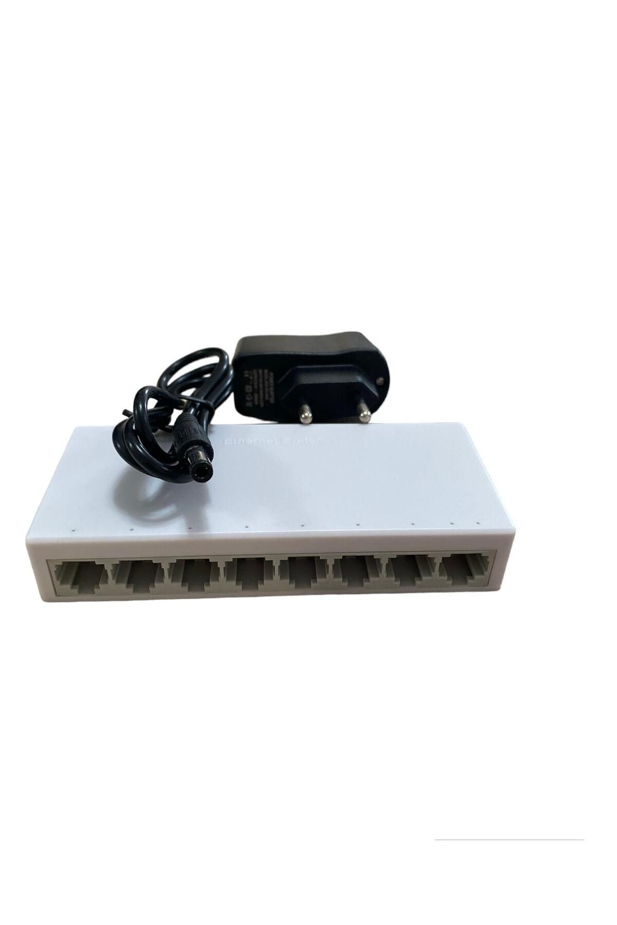 NcpLine 8 Lİ PORT İNTERNET ÇOKLAYICI KABLOLU MODEM PC TV POS CİHAZI ÇOKLAYICI 1 GİRİŞ 7 ÇIKIŞ ADAPTÖRLÜ CAT6