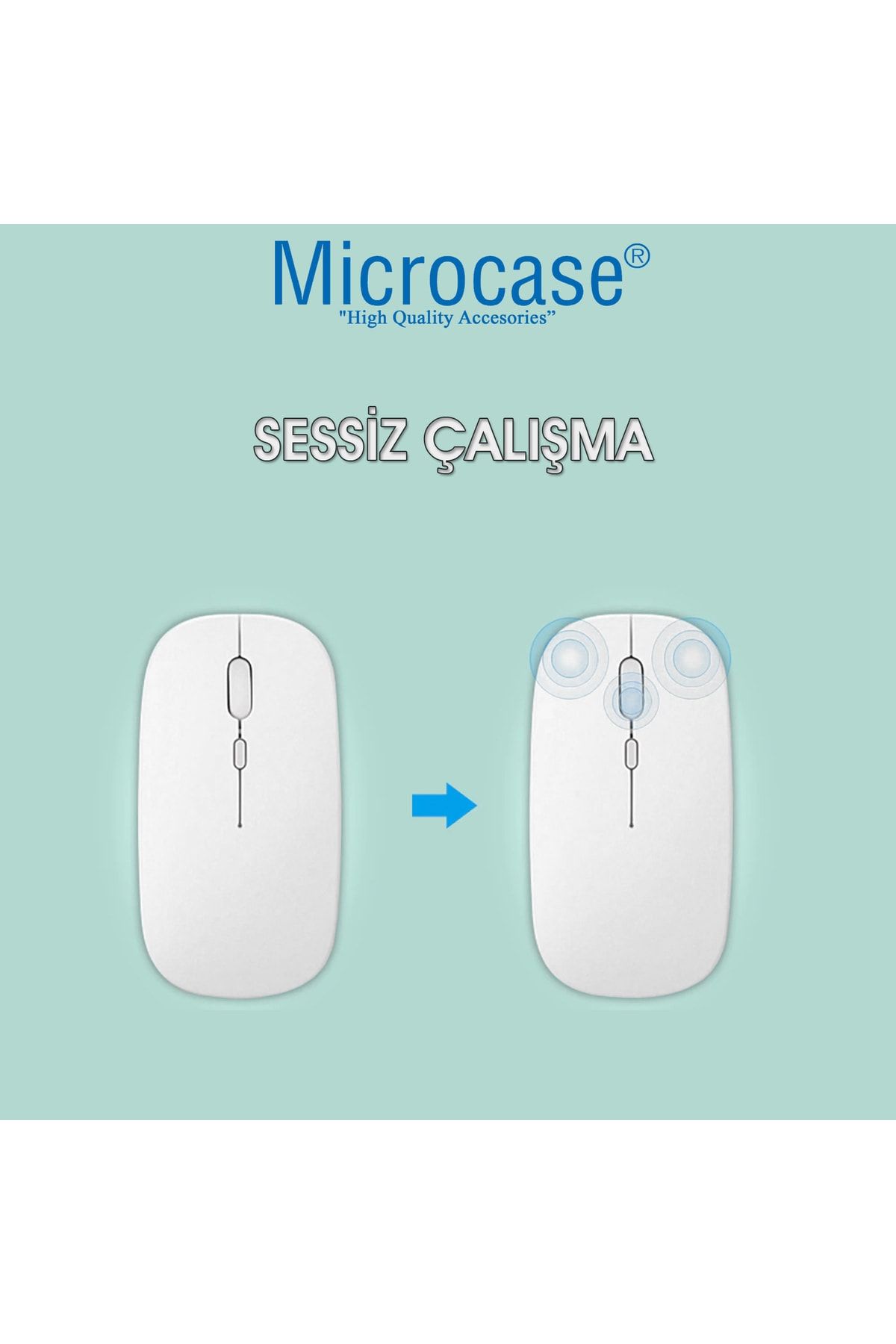 Microcase 800-1200-1600 Dpı Bluetooth Kablosuz Mouse - Al2722 Pembe