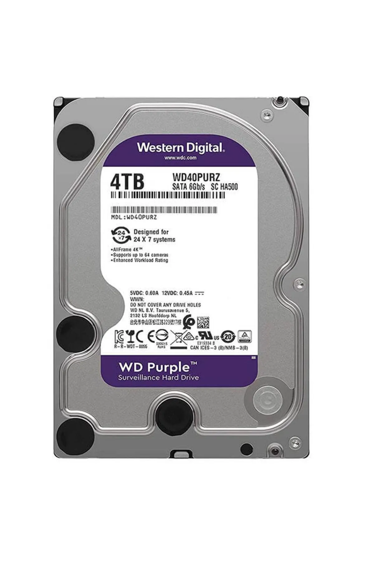 Genel Markalar 810000 Western Digital Purple Wd40purz/wd42purz/wd43purz 4 Tb Sata 6gb/s 7/24 Güvenlik Harddisk