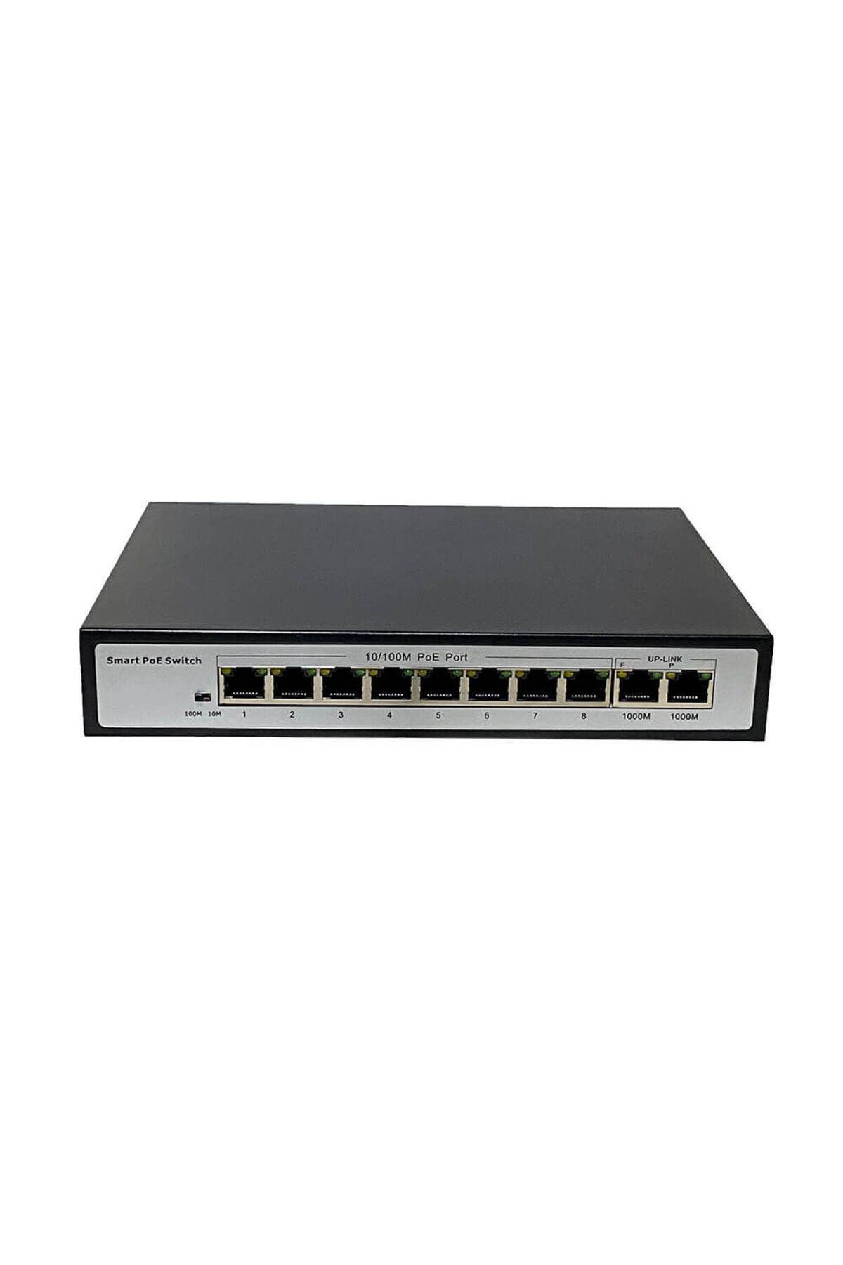 WOZLO 8+2 Port Ethernet Poe Switch - 8x Poe Ports + 2x Gigabit Uplink Ports - 120w - 52v 2.5a