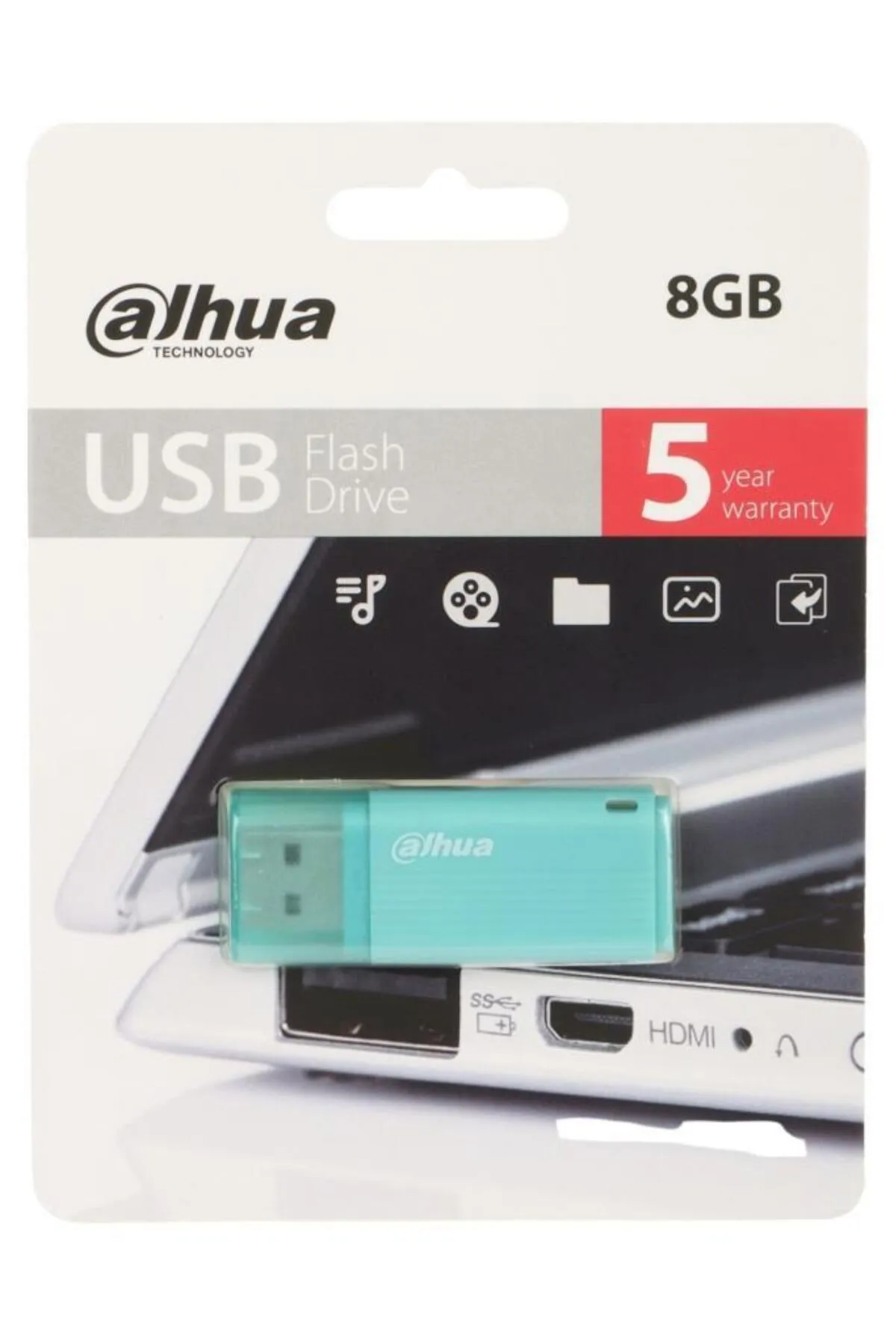 Dahua 8gb Kapaklı Usb Flash Bellek U126 Yeşil