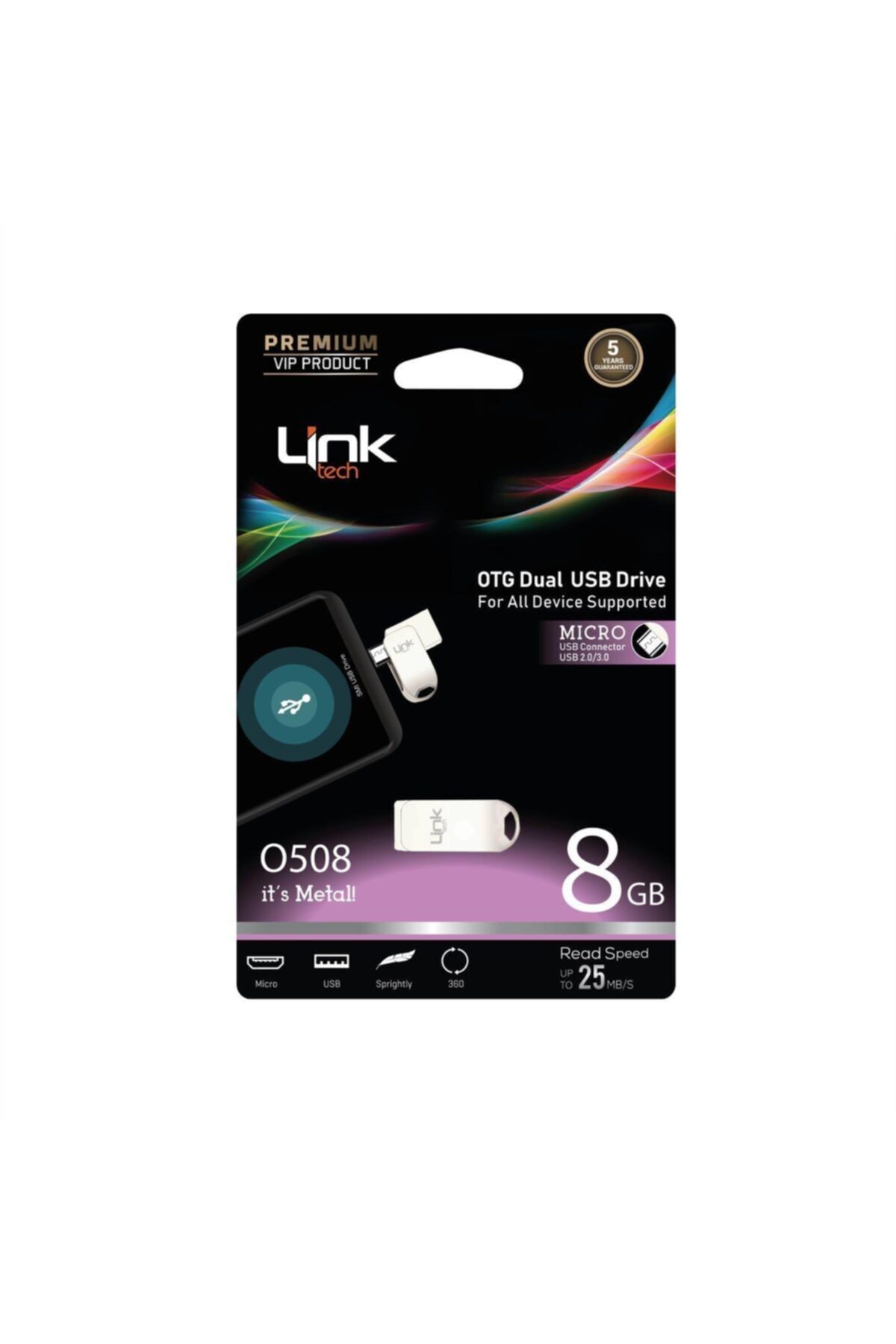 LinkTech 8gb Micro Premium Otg Dual 25mb/s Usb Bellek