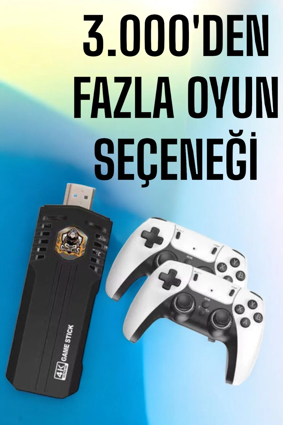 teknodayım 8K Android TV Gme Stick Video Oyun Konsolu Aile Retro 35000 Oyunlu Çift Kollu