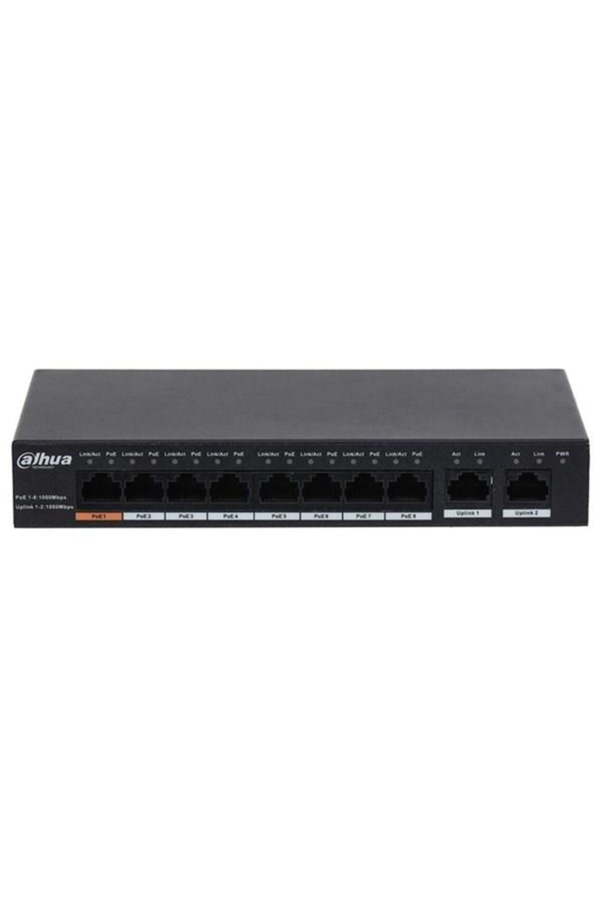 Dahua 8port Pfs3010-8gt-96 Gigabit 2-uplink 90w Full Poe Yönetilemez Switch