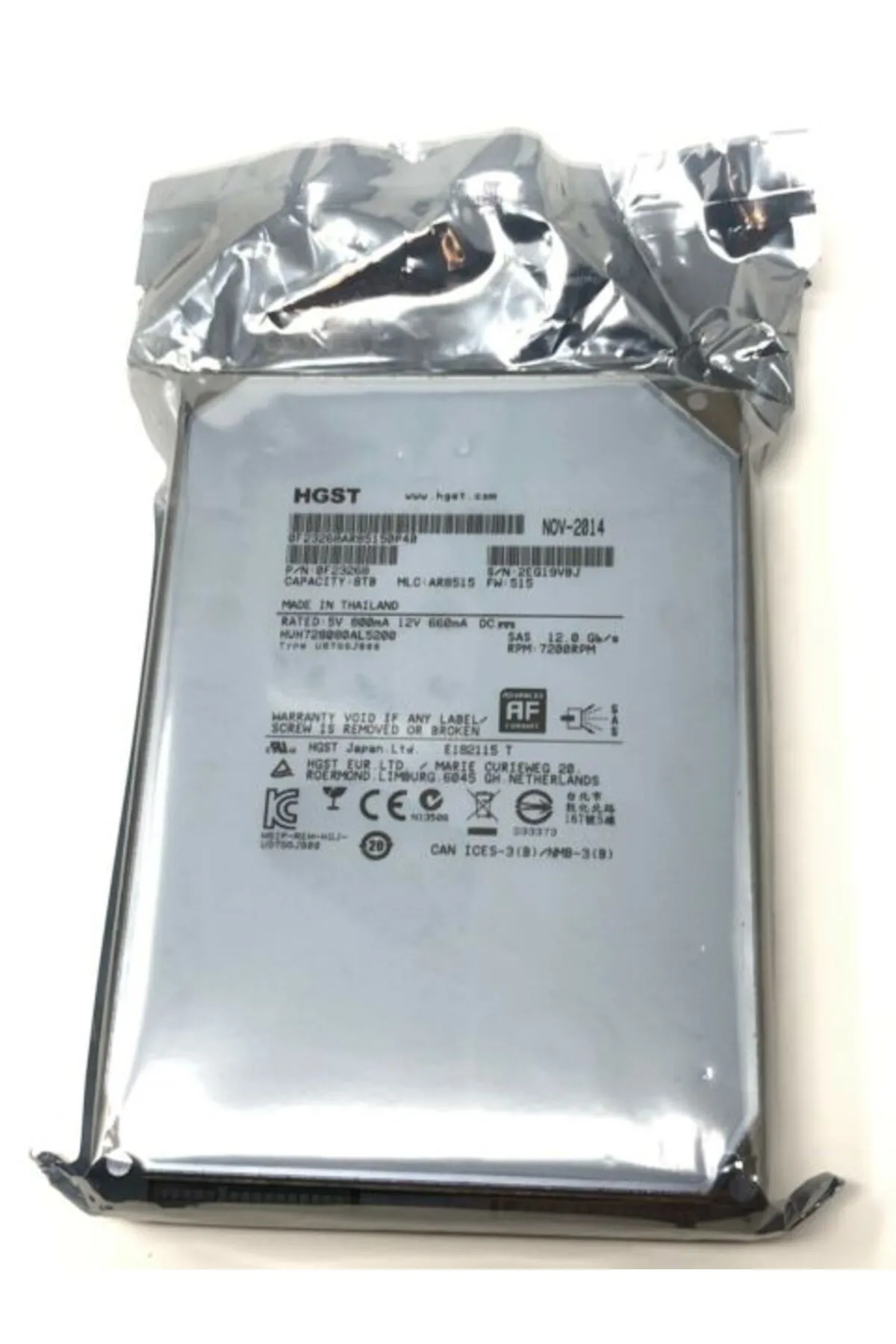 HGST 8TB HGST DX S4, 3.5" ENTERPRISE SAS HDD 7.2K AF (Mediabil)