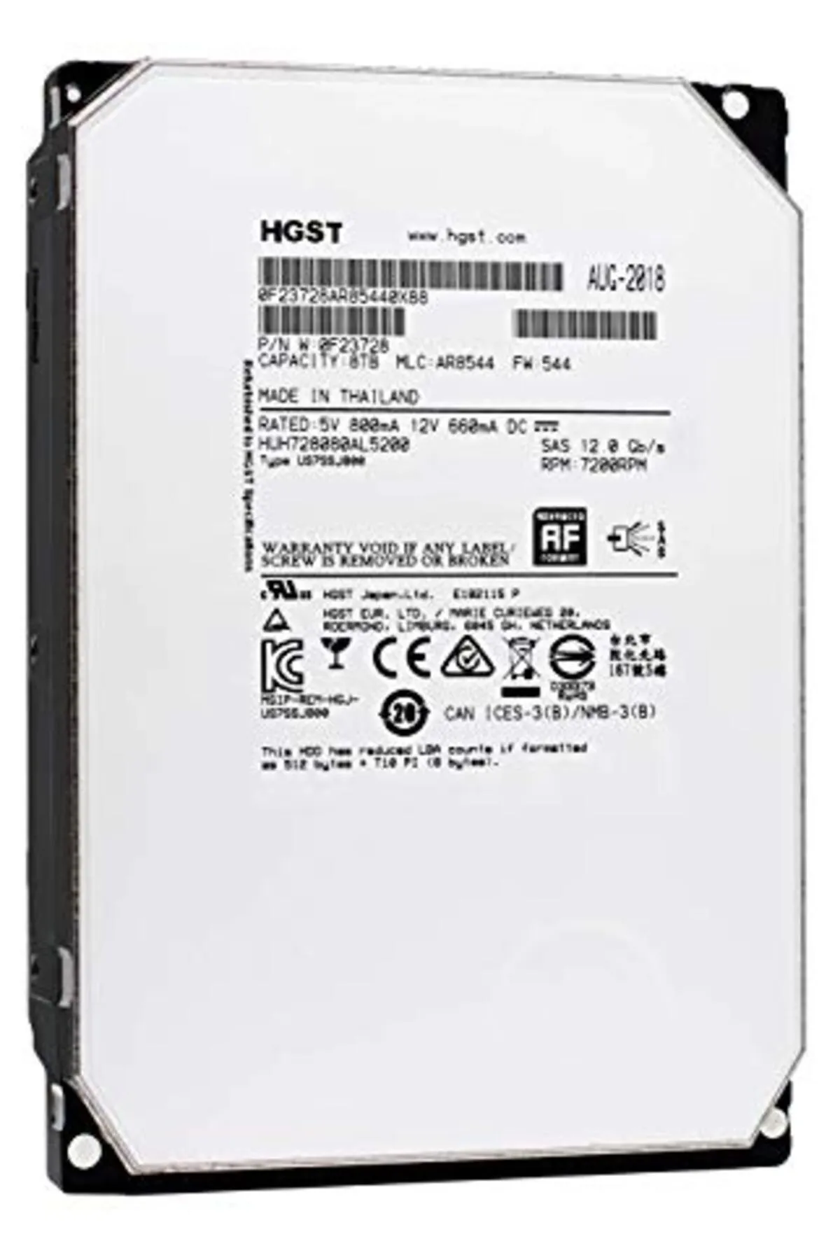 HGST 8TB HGST DX S4, 3.5" ENTERPRISE SAS HDD 7.2K AF (Mediabil)