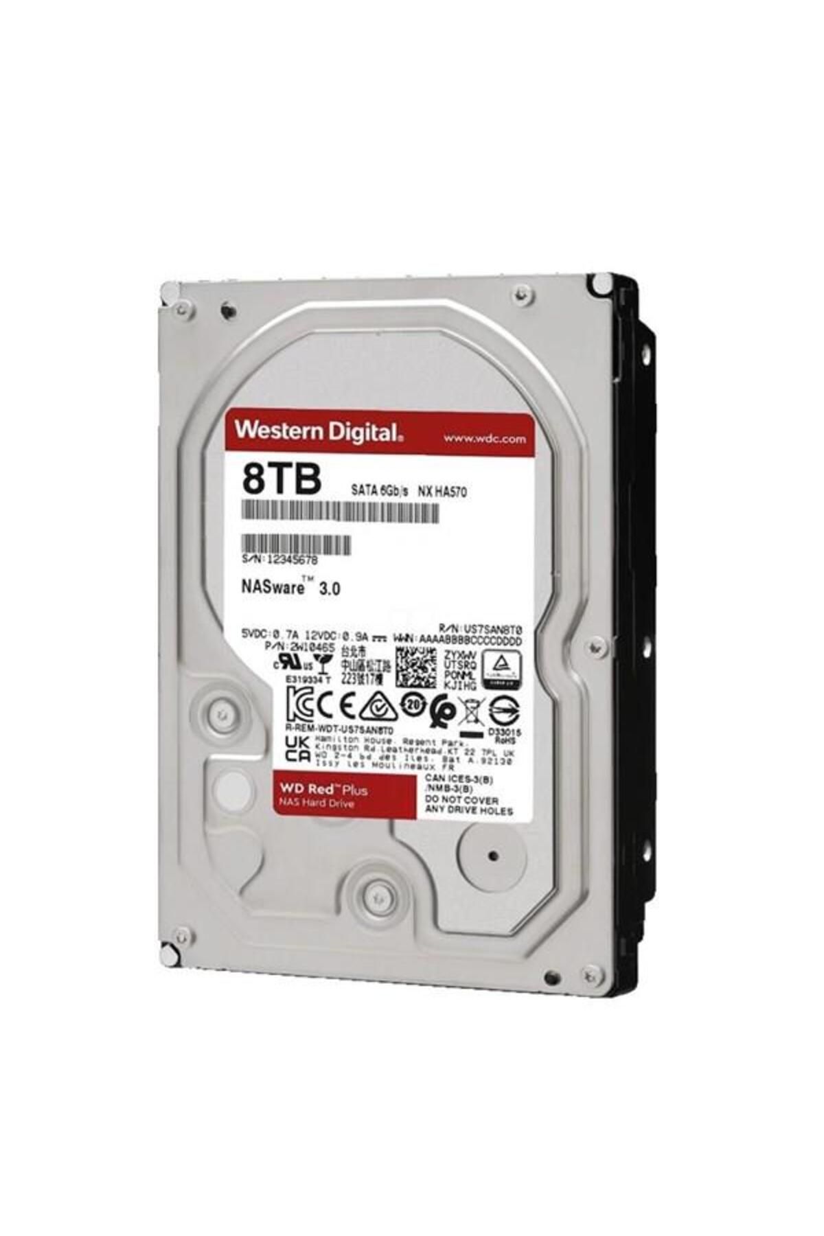 WD 8tb Red Plus 80efpx 256mb 5400rpm Sata-3 Nas Diski