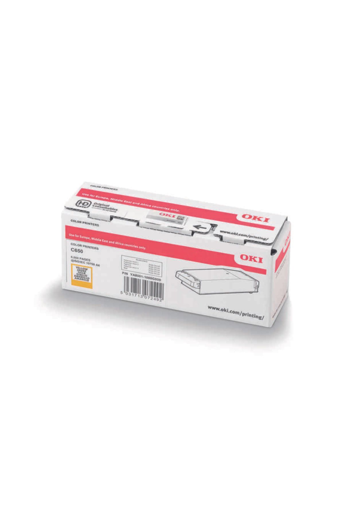 OKI 9006129 Orjinal Sarı Toner C650